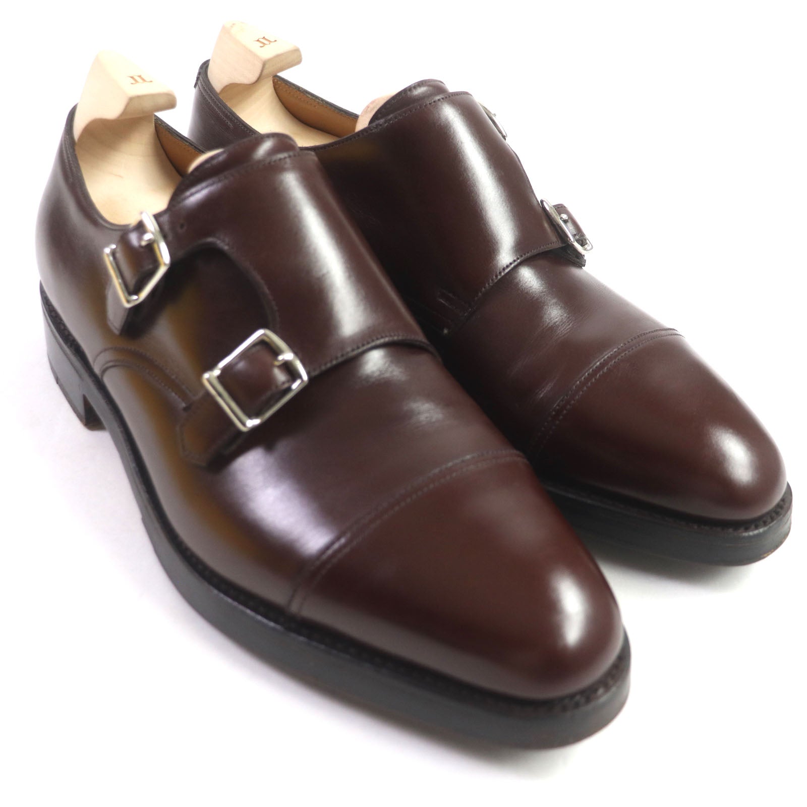 John Lobb William Double Monk Strap Leather Shoes