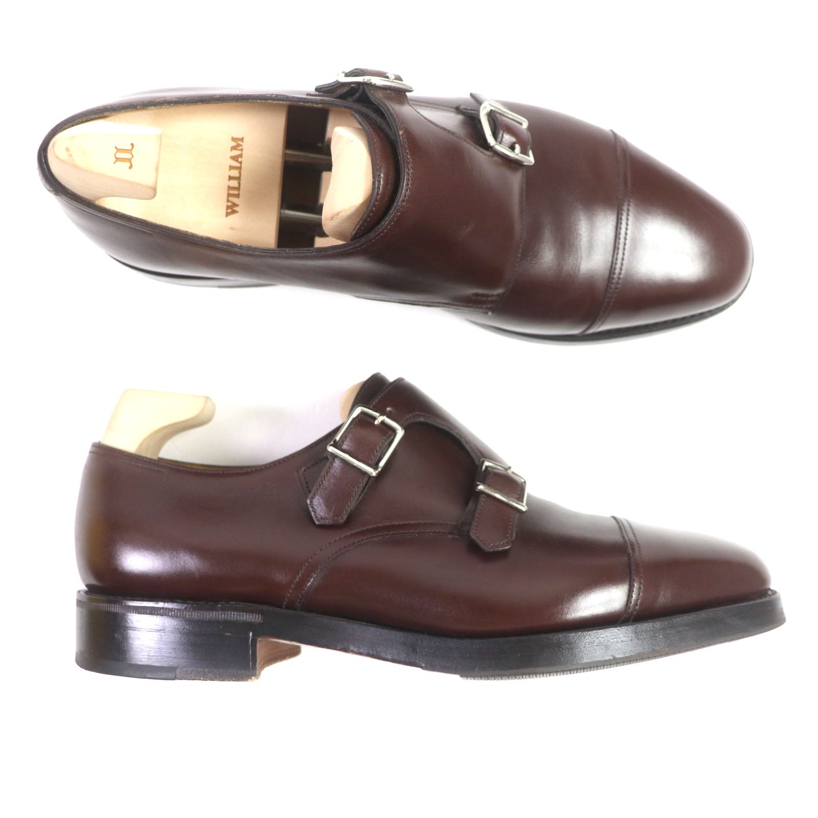 John Lobb William Double Monk Strap Leather Shoes