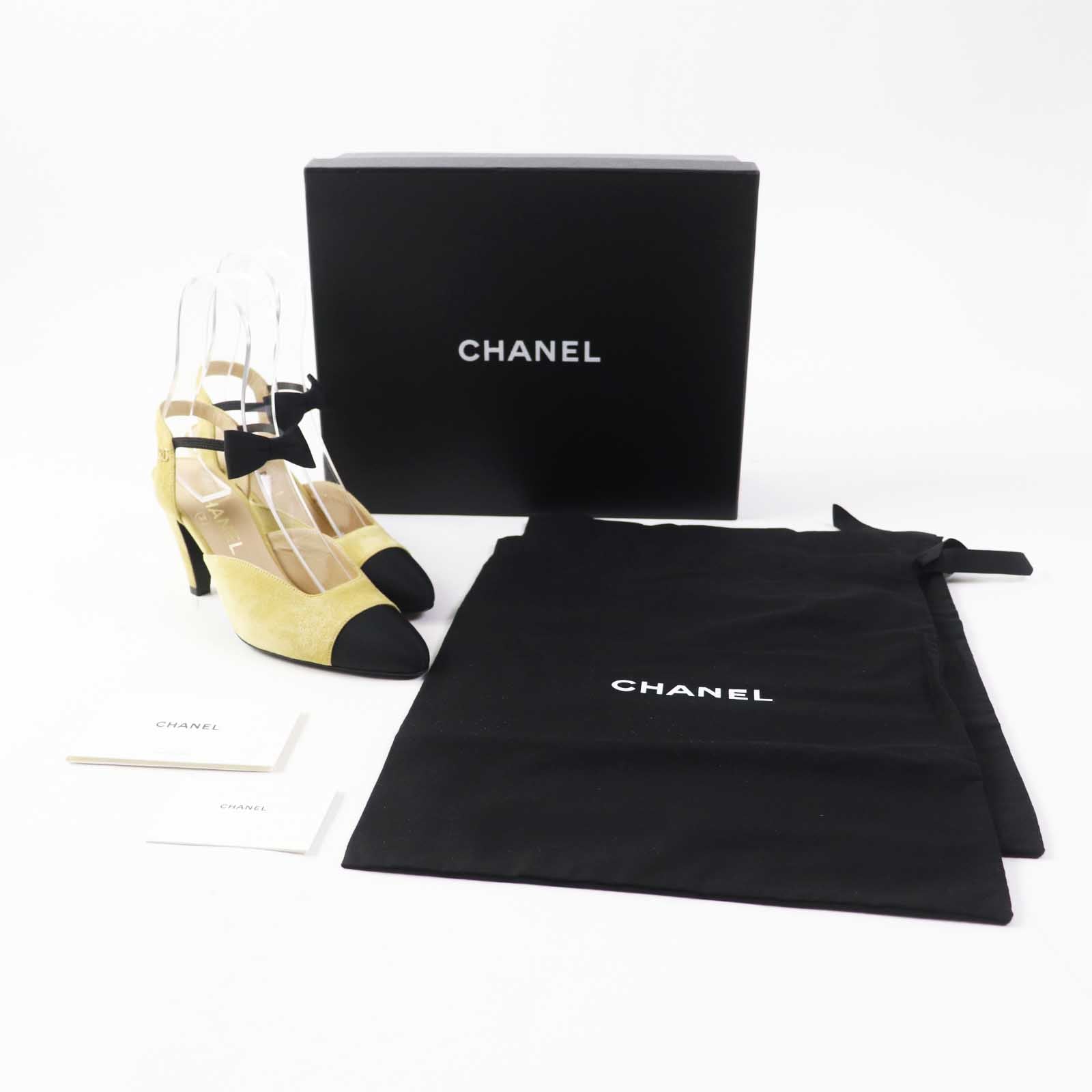 Chanel Suede Leather Two-tone Pumps