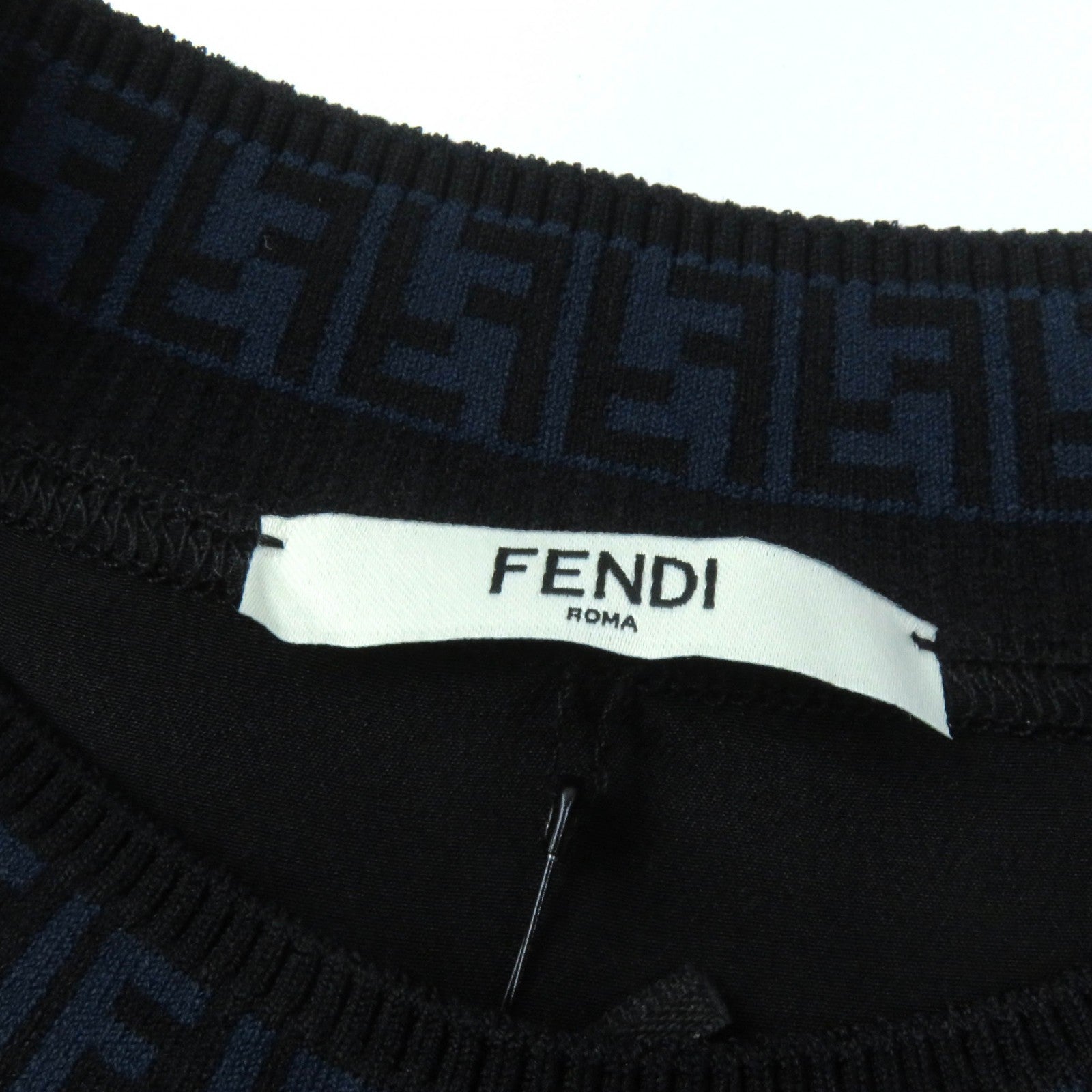 Fendi Silk FF Logo Zucca Pattern Blouse