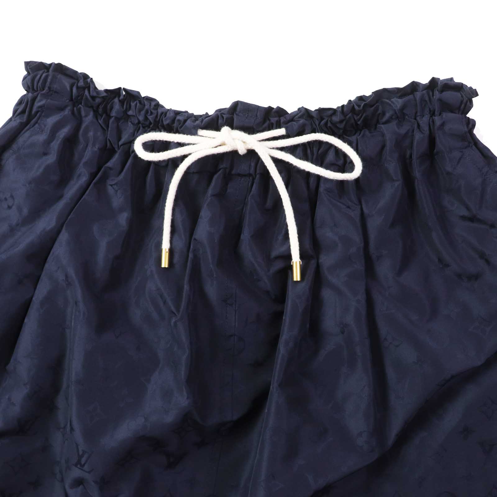 Louis Vuitton Monogram Flare Skirt Navy 34