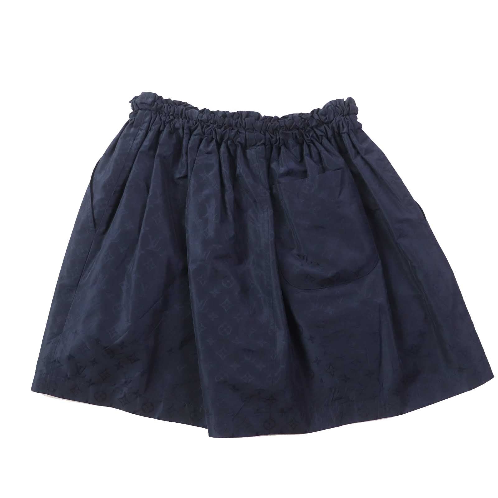 Louis Vuitton Monogram Flare Skirt Navy 34