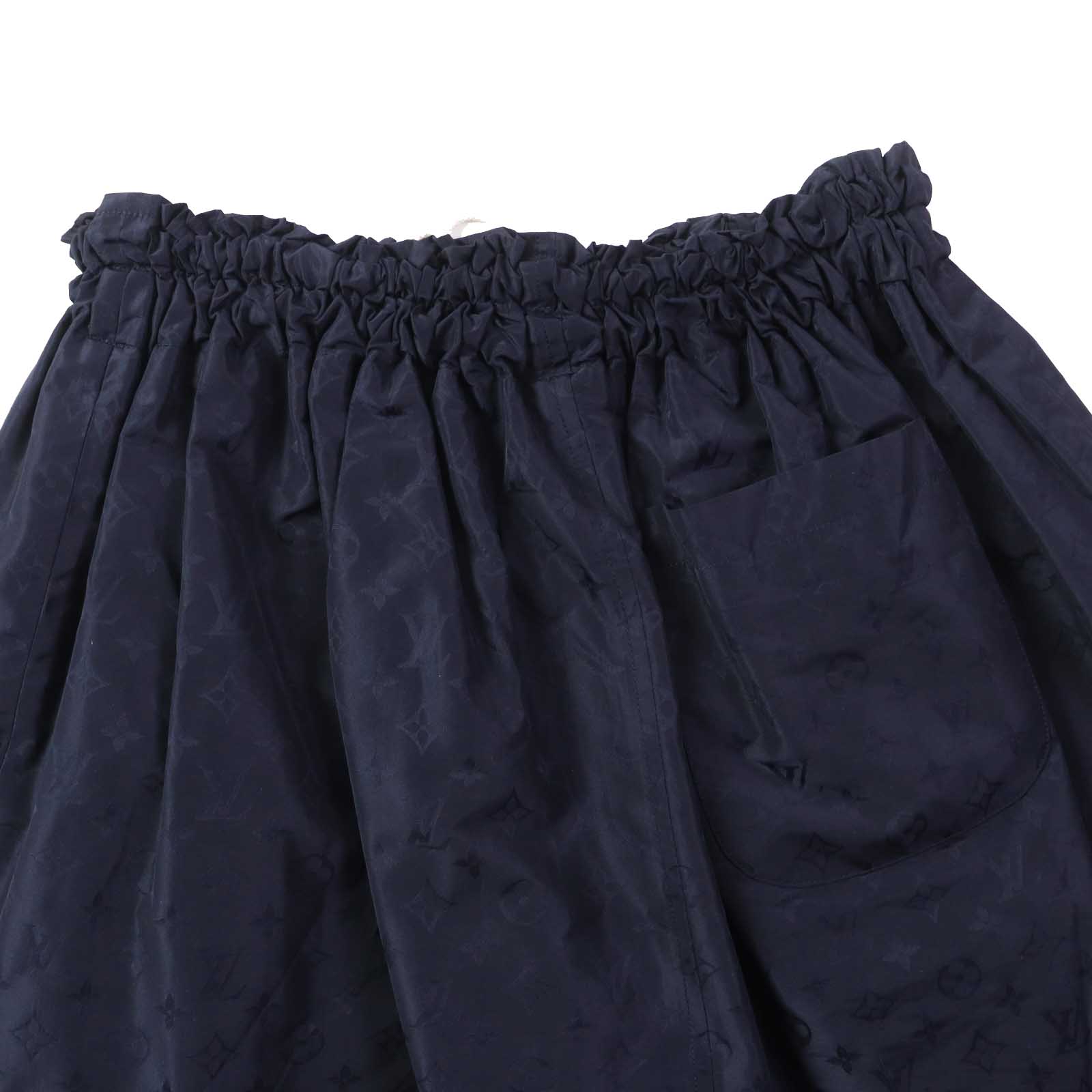 Louis Vuitton Monogram Flare Skirt Navy 34