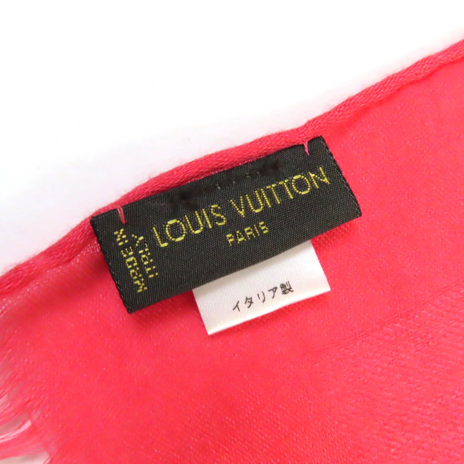 Louis Vuitton Cashmere Wool Monogram Shawl Pink