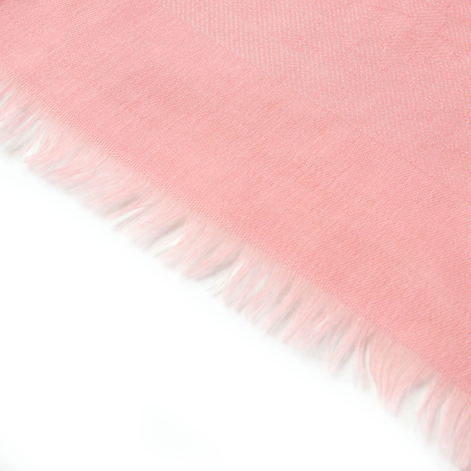 Louis Vuitton Cashmere Wool Monogram Fringe Scarf Shawl