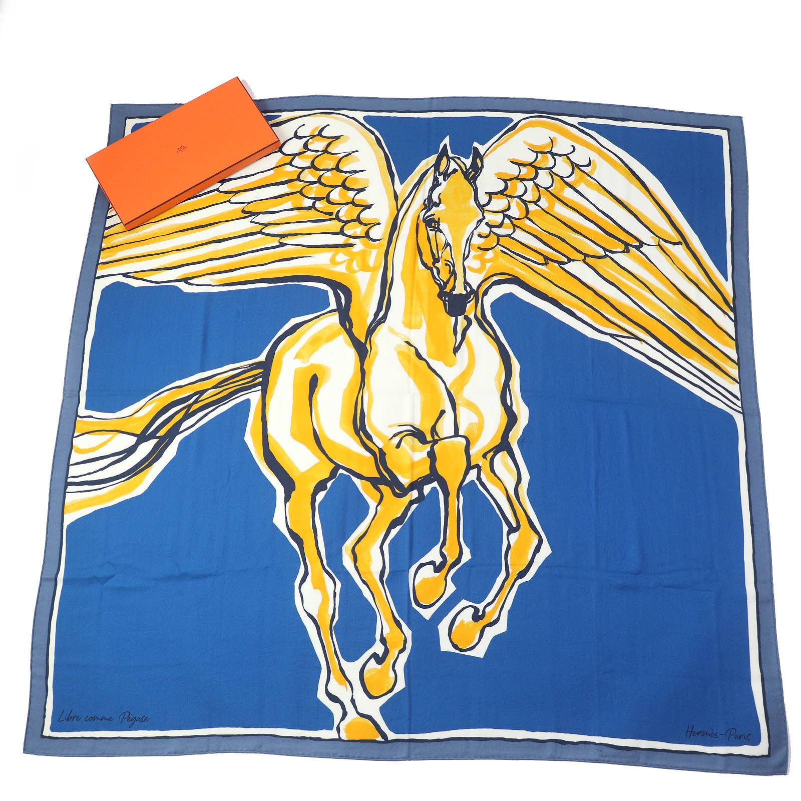 Hermes Pegase Cashmere Silk Large Shawl Scarf