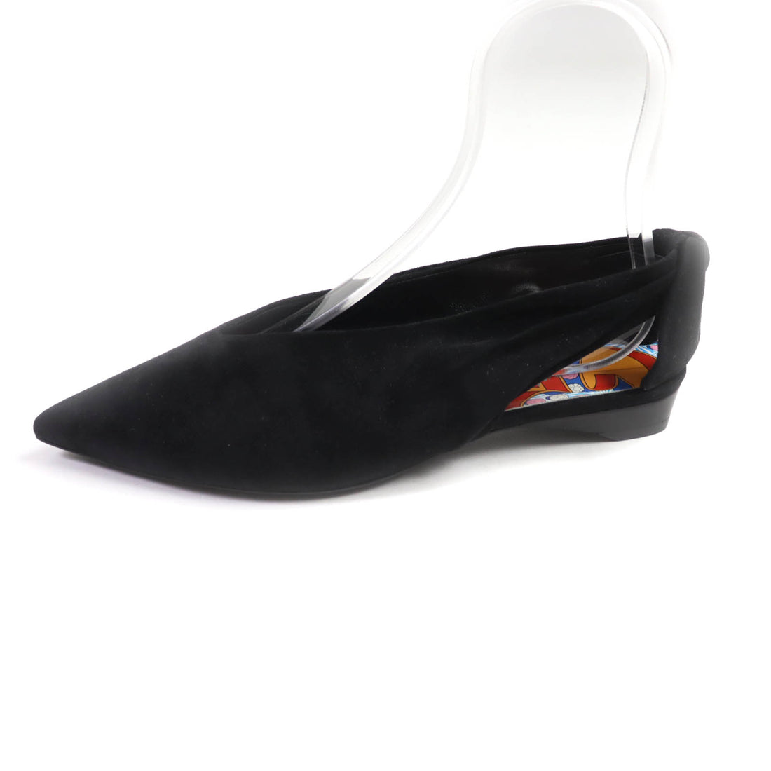 Hermes Suede Leather Ribbon Pumps Black 39