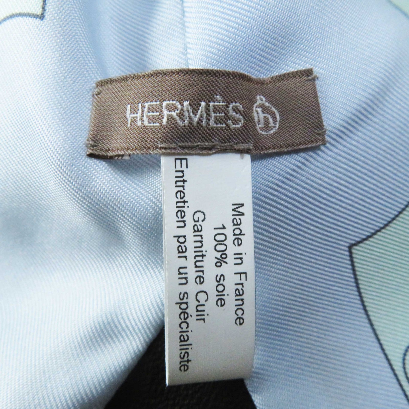 Hermes Silk Mors et Gourmettes Scarf Blue