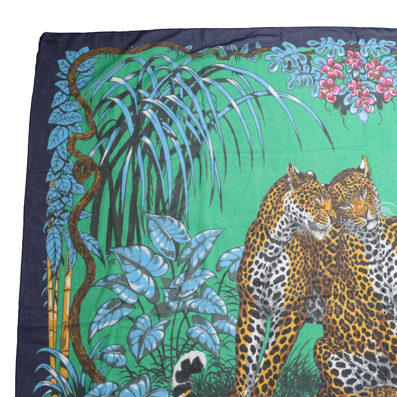 HERMES Jungle Love Cotton Pareo Scarf