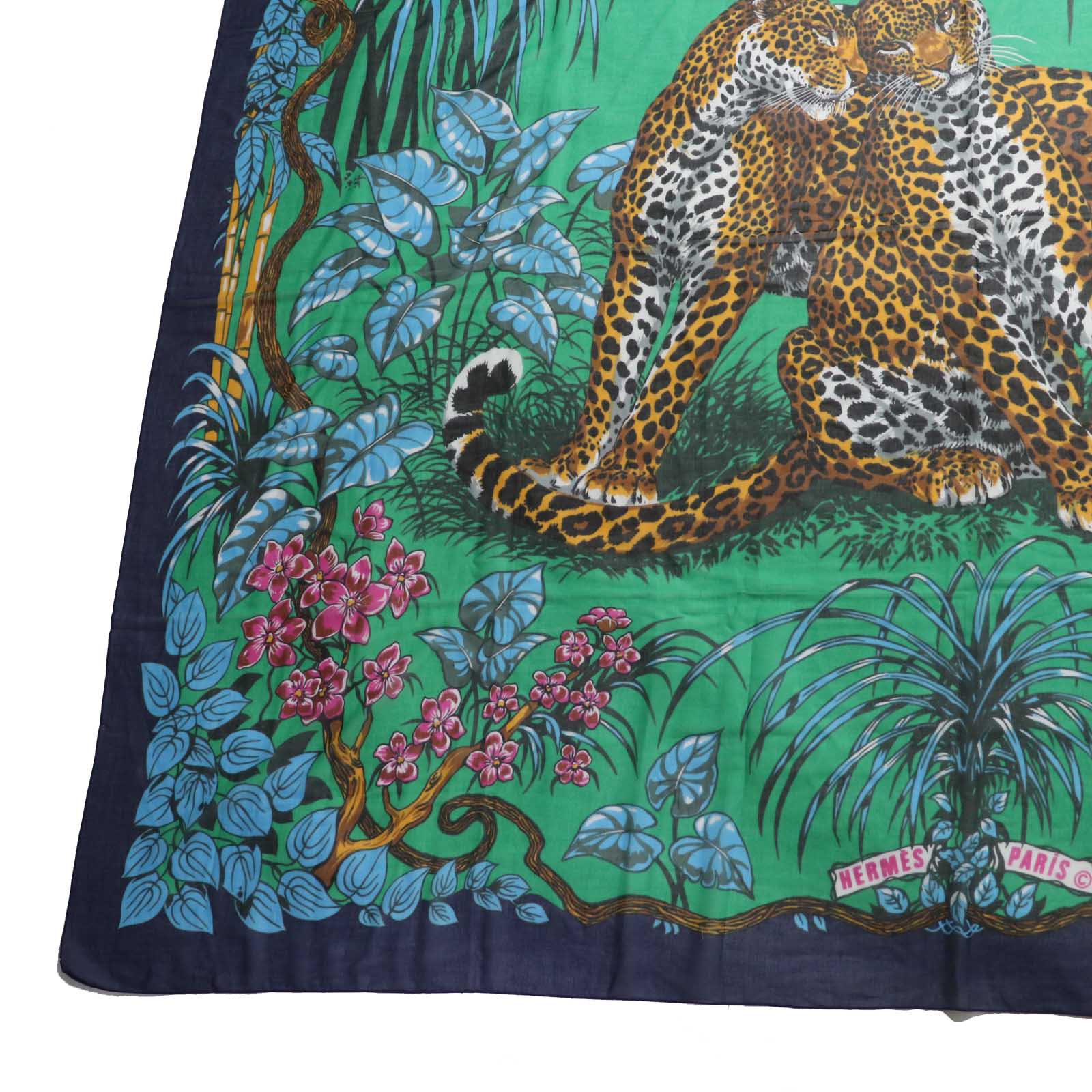 HERMES Jungle Love Cotton Pareo Scarf