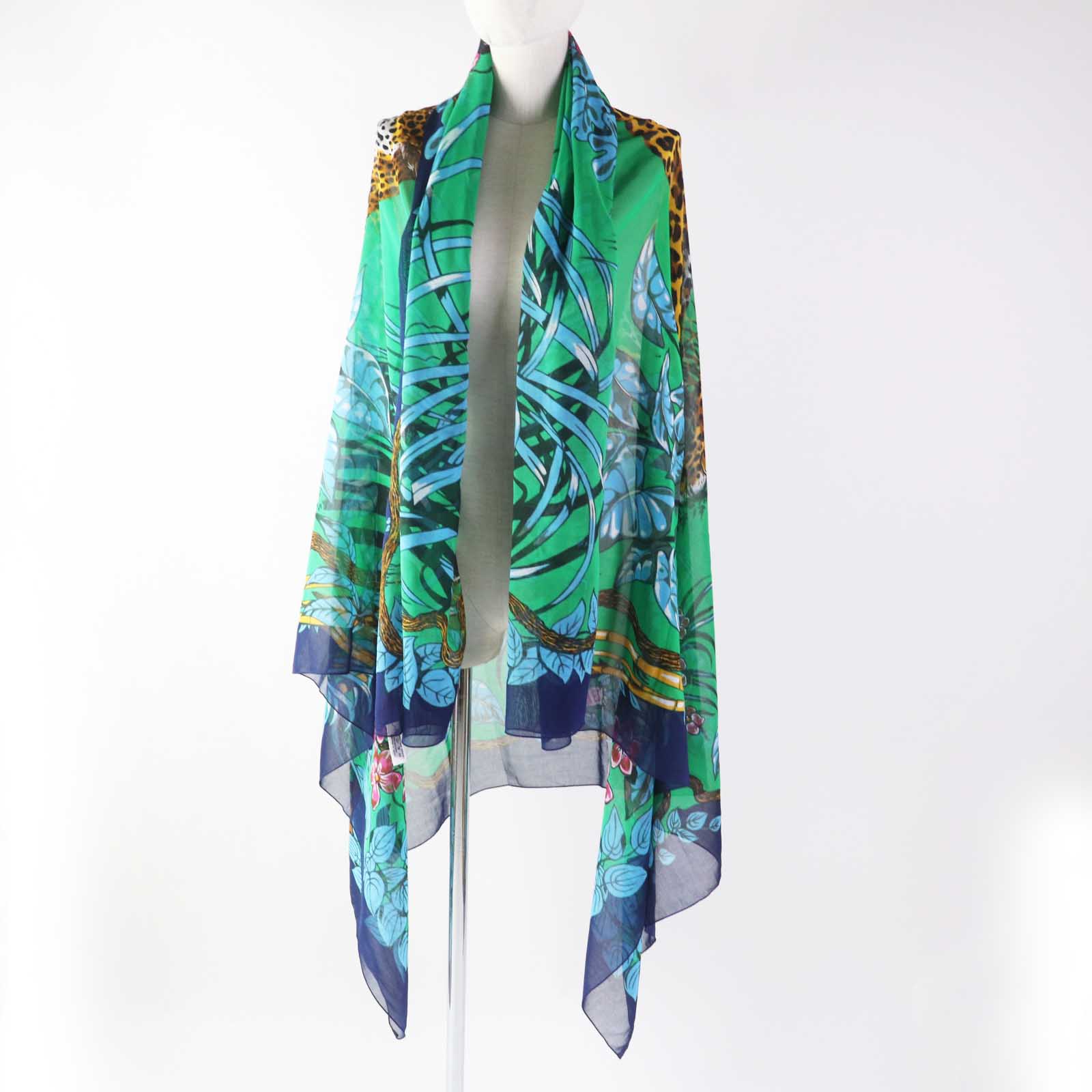 HERMES Jungle Love Cotton Pareo Scarf