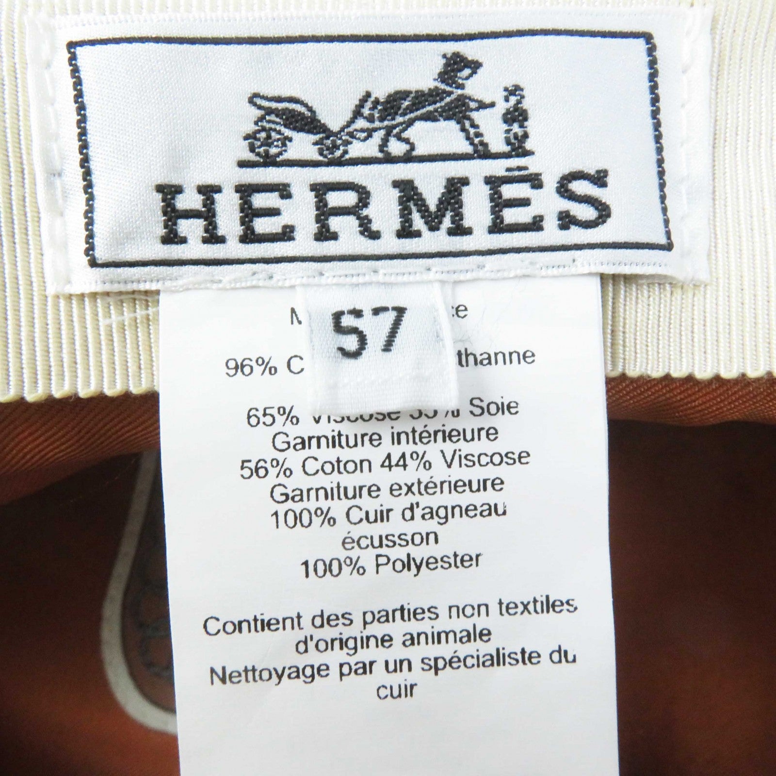 HERMES Kapoor Cricketis Cotton Polyurethane Hat