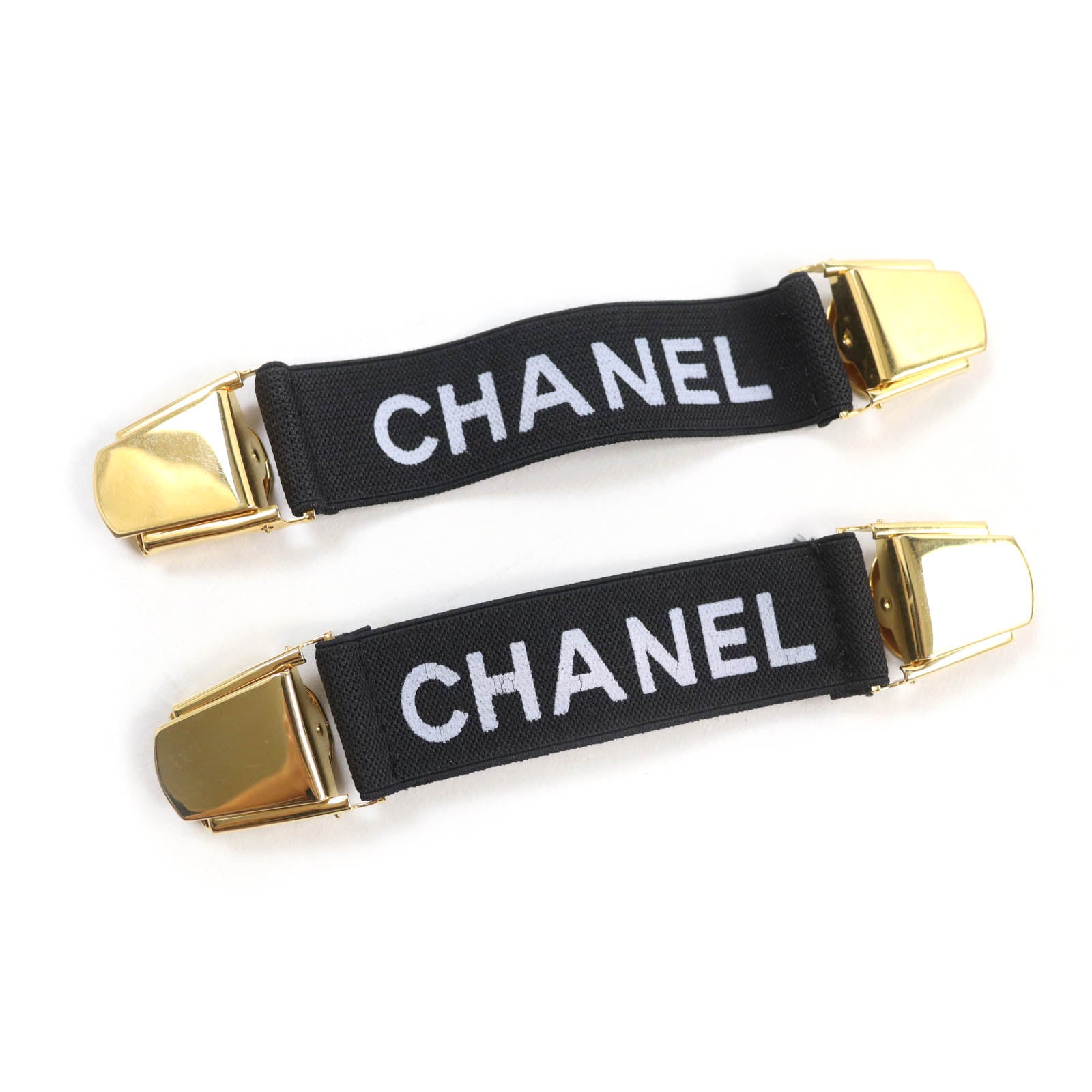 Chanel Vintage Logo Armband Black Gold