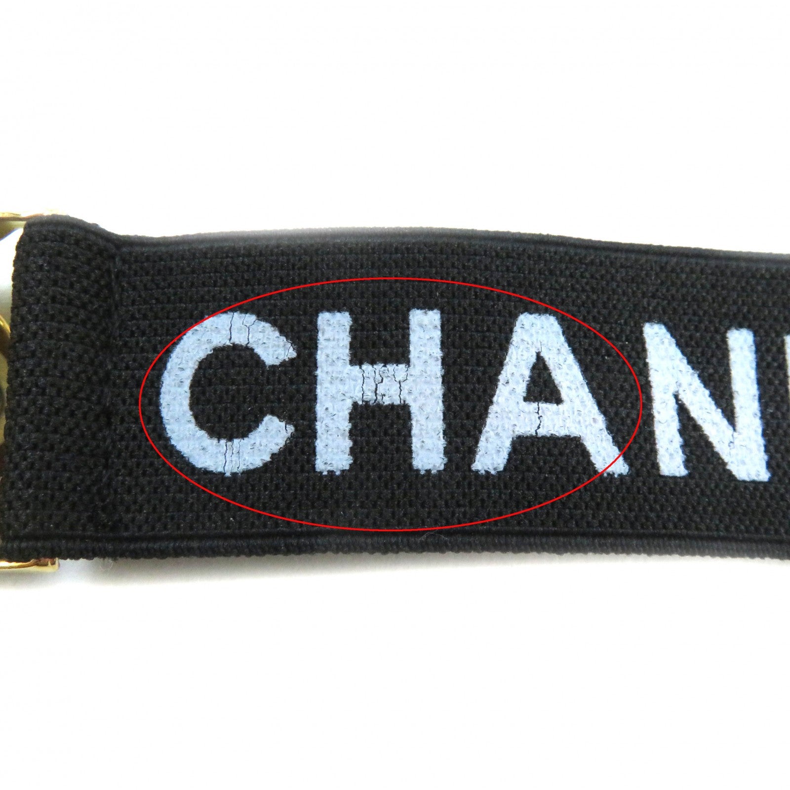 Chanel Vintage Logo Armband Black Gold