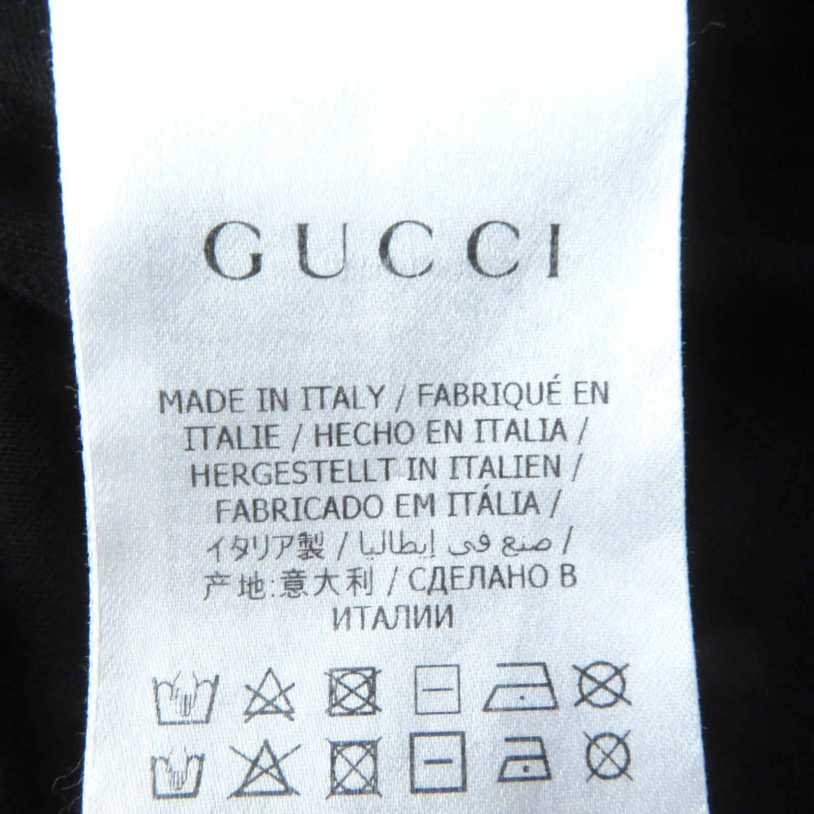 GUCCI Logo Heart Sequins T-shirt Black L