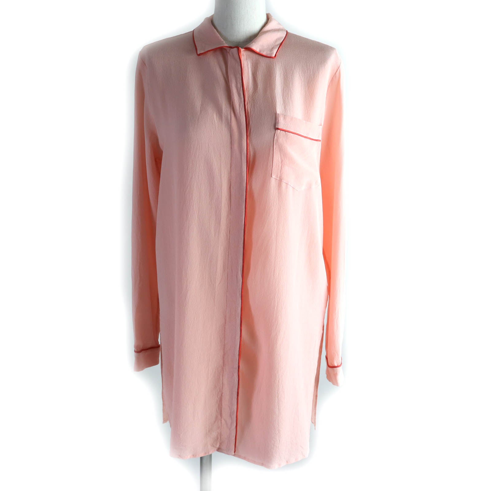 ETRO Silk Long Sleeve Shirt Pink 38 Women