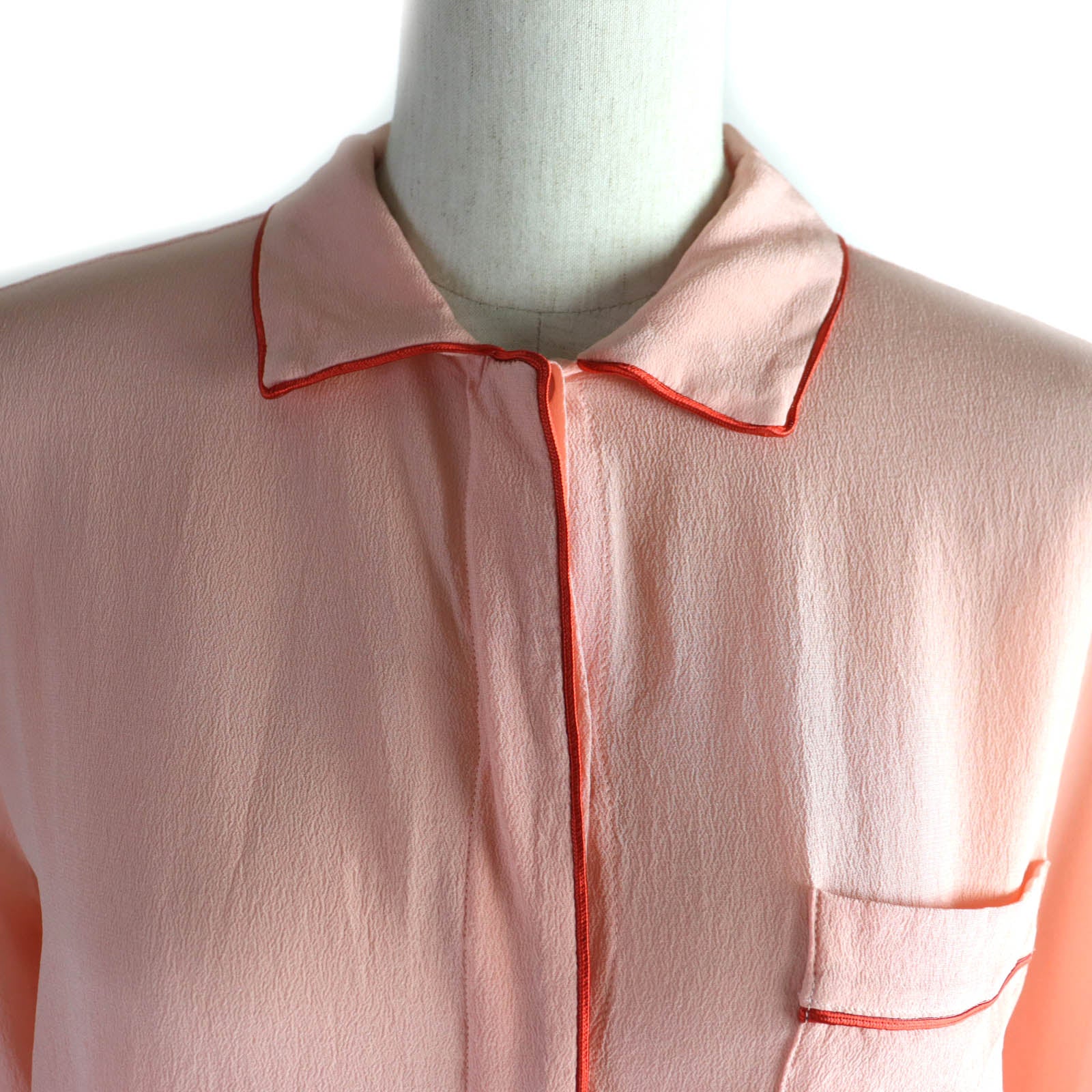 ETRO Silk Long Sleeve Shirt Pink 38 Women