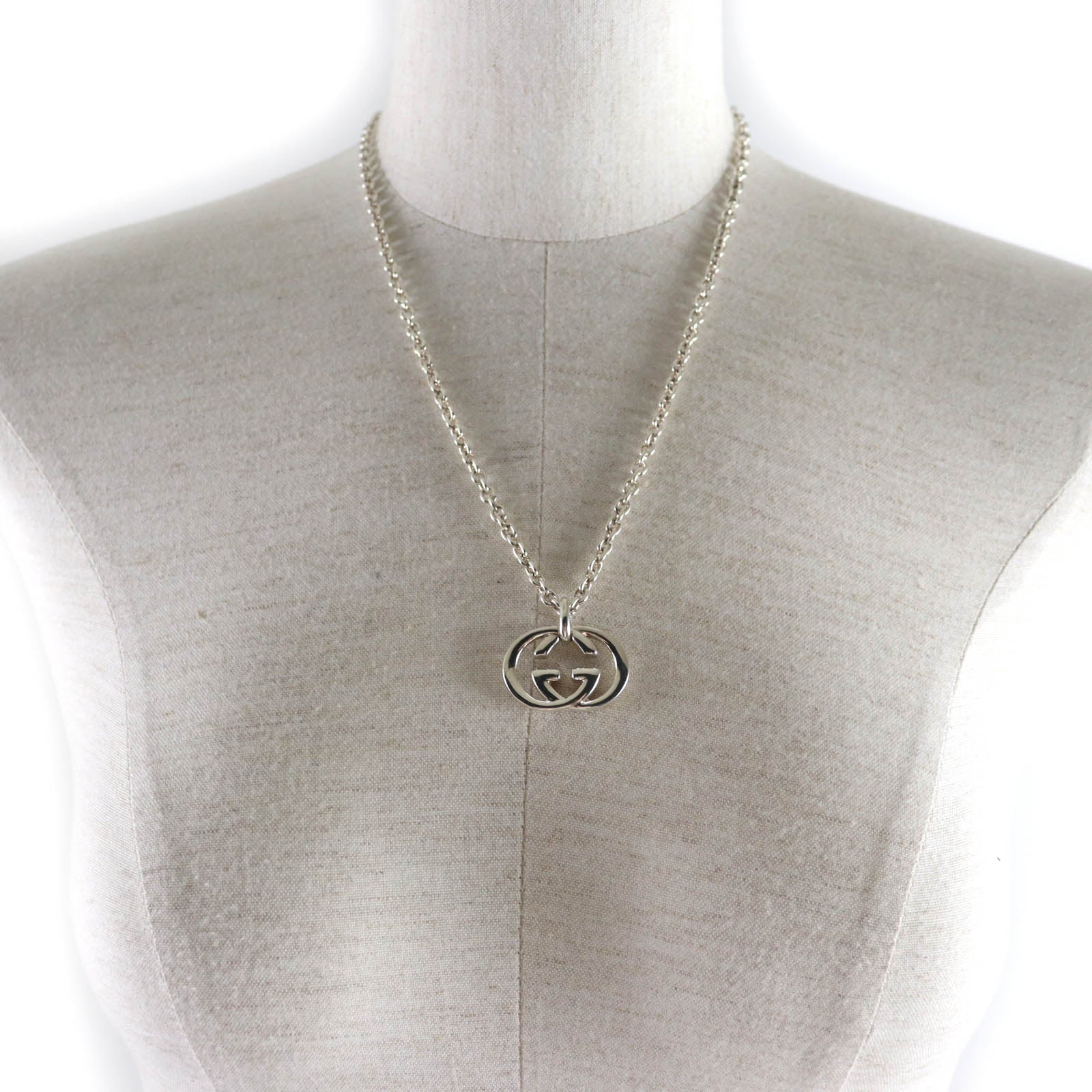 Gucci Interlocking G Silver Necklace AG925