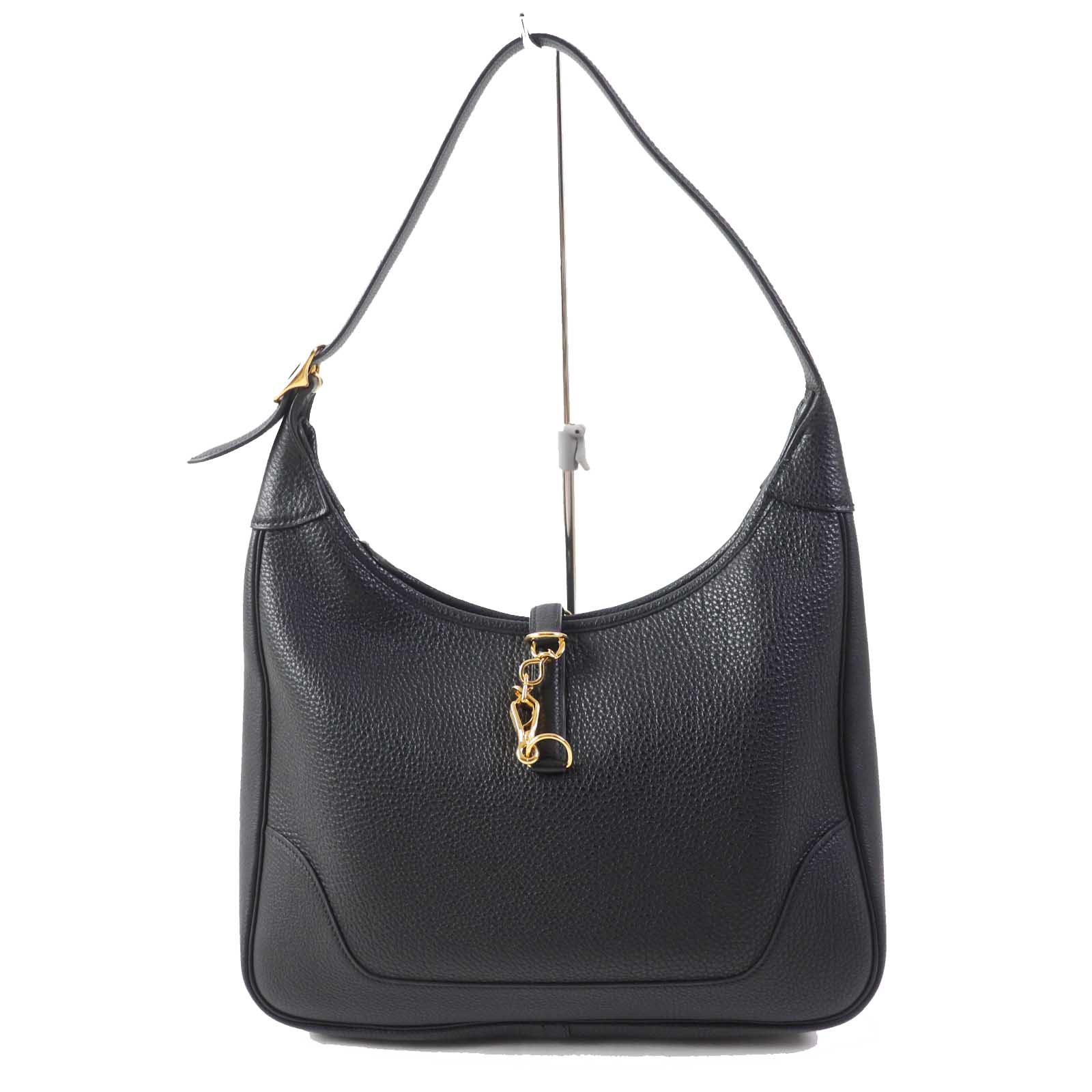 HERMES Trim 31 Shoulder Bag Black