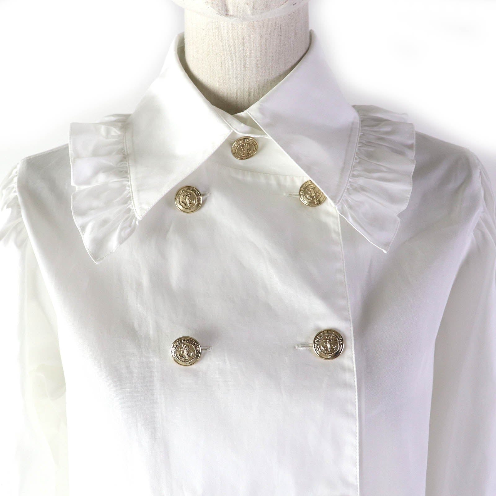 Chanel Cotton Double-Breasted Shirt Jacket Women