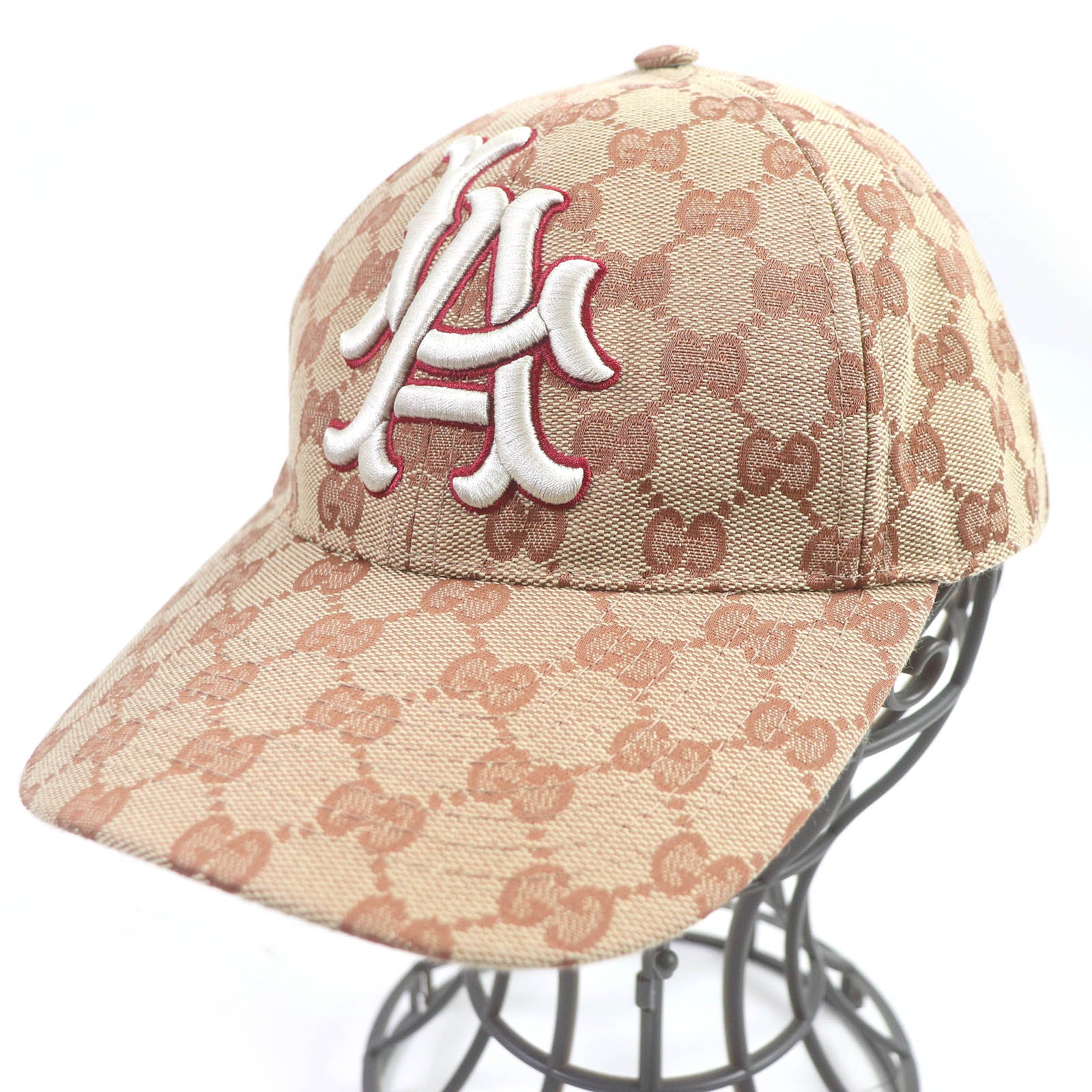 GUCCI MLB Dodgers GG Canvas Baseball Cap Beige