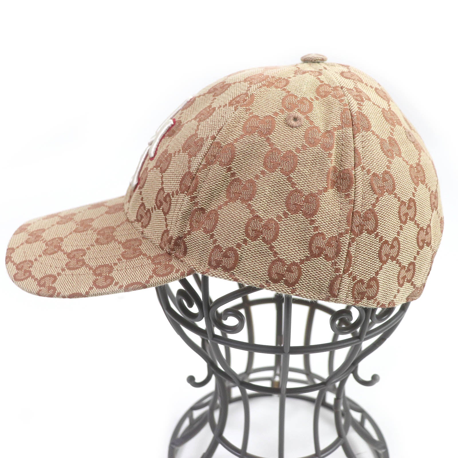 GUCCI MLB Dodgers GG Canvas Baseball Cap Beige