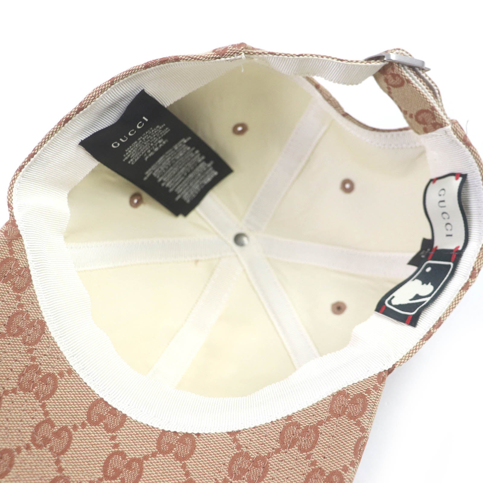 GUCCI MLB Dodgers GG Canvas Baseball Cap Beige