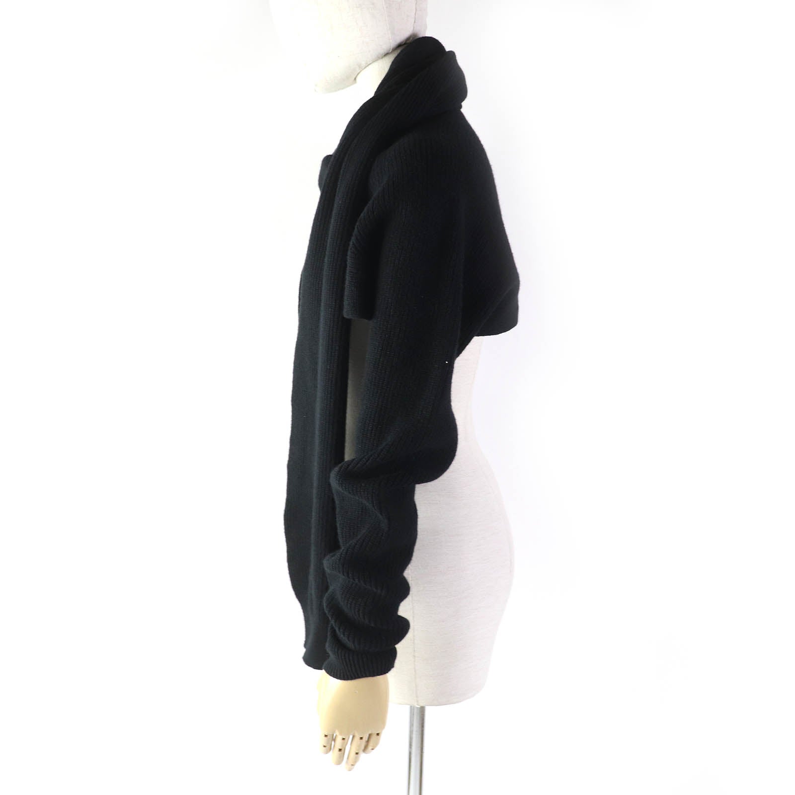 Hermes Cashmere Bolero Cardigan Black 34