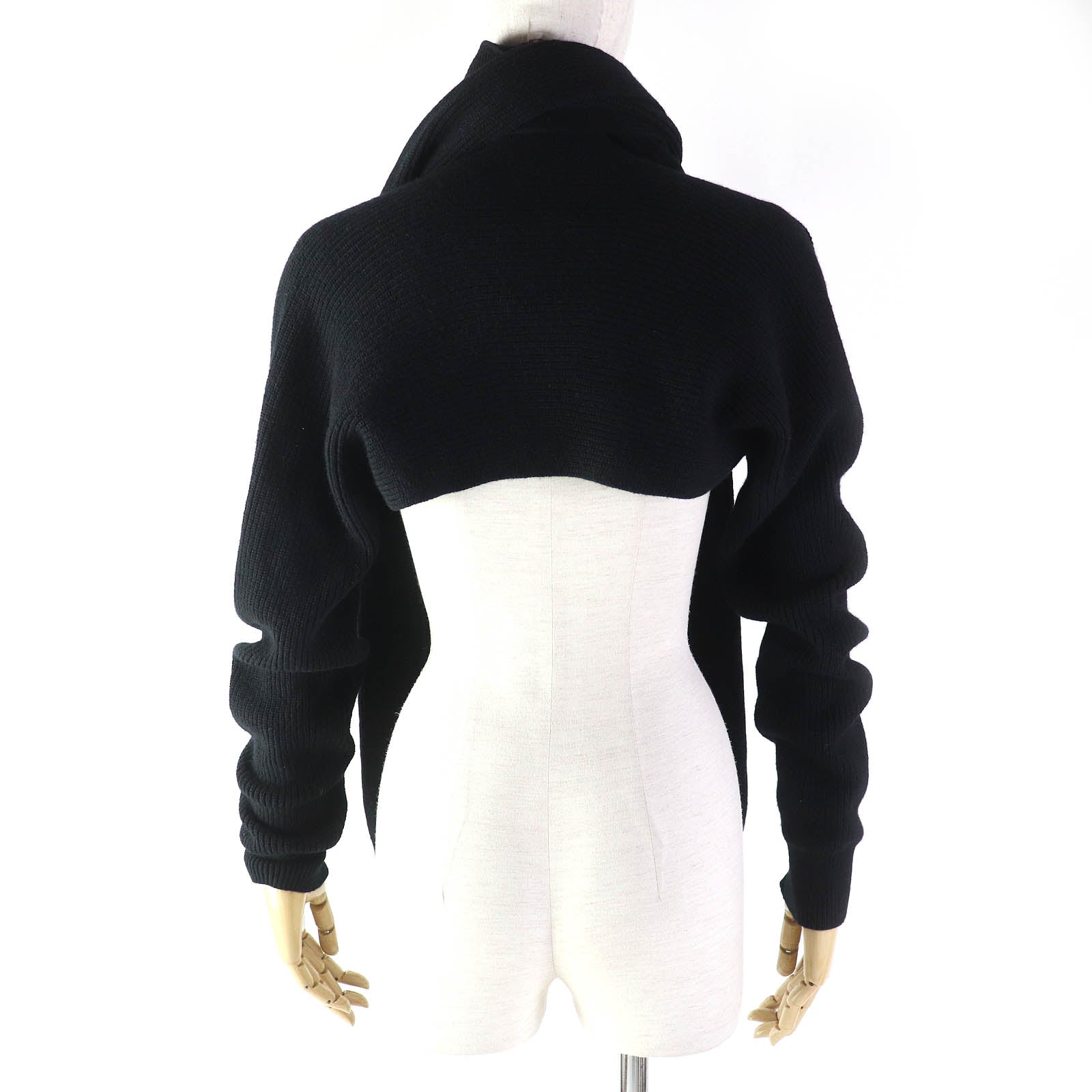 Hermes Cashmere Bolero Cardigan Black 34