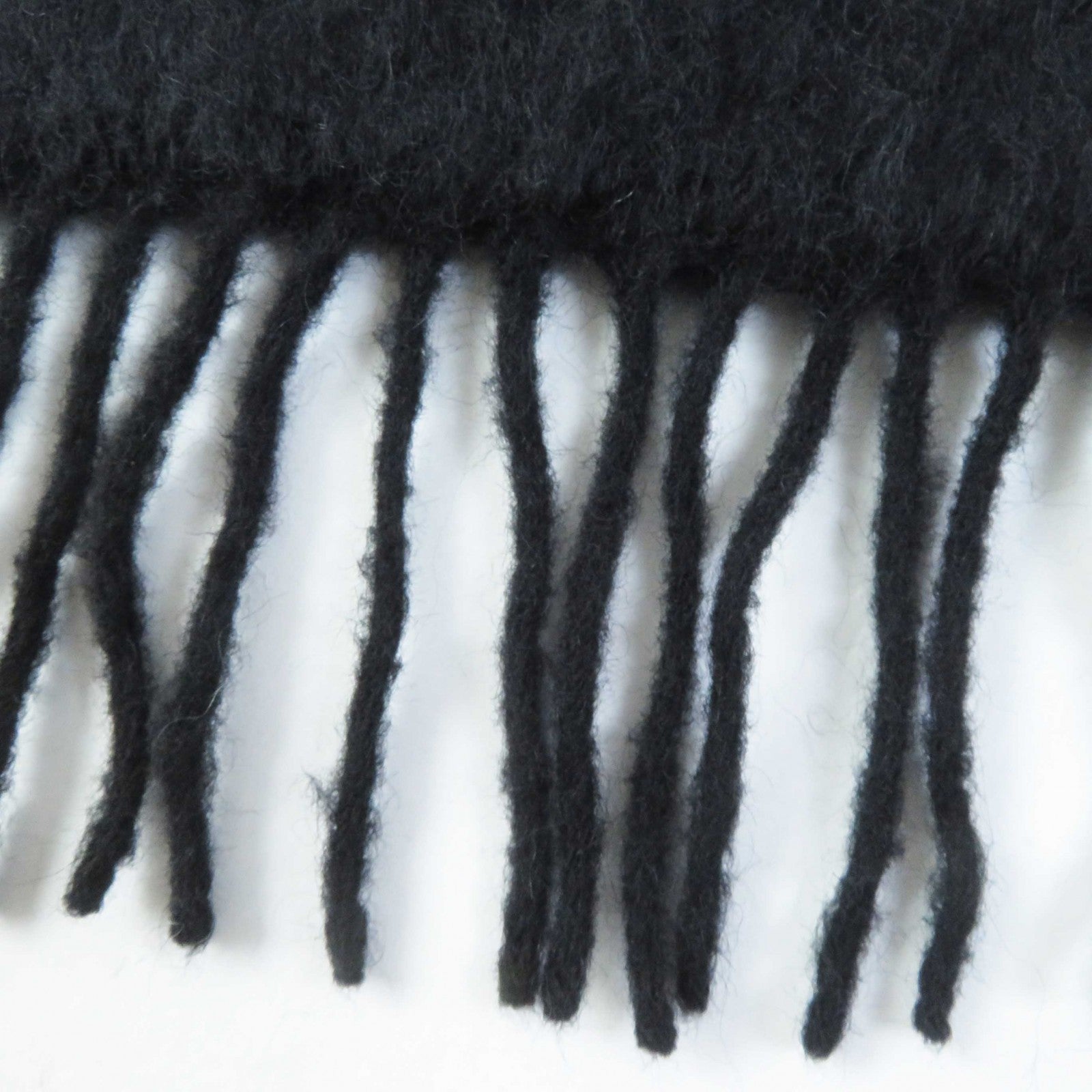 Loewe Mohair Wool Anagram Leather Patch Scarf