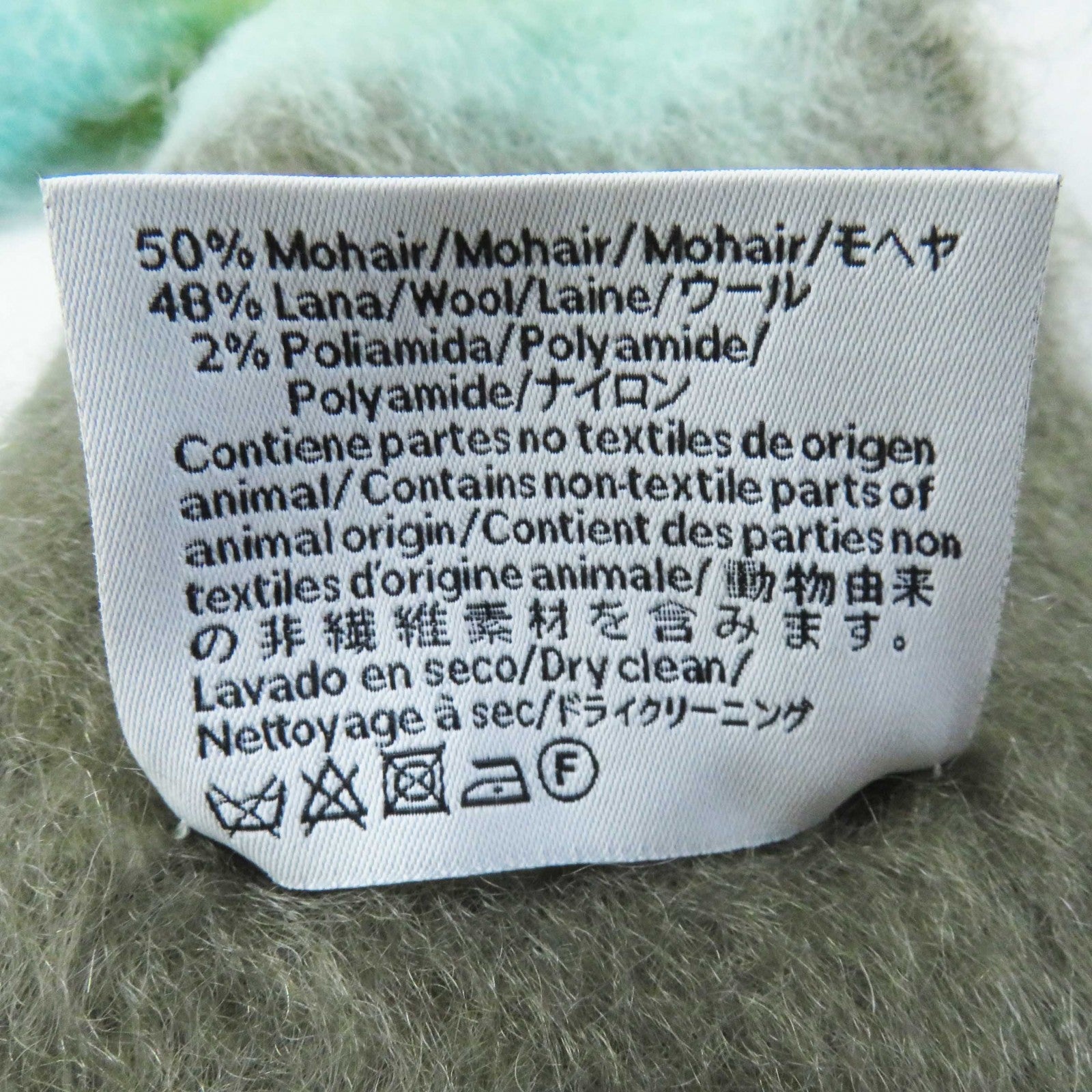 Loewe Mohair Wool Anagram Leather Patch Scarf