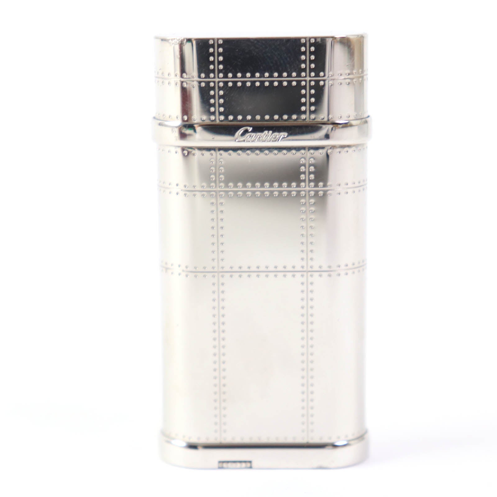 Cartier Godron Mirrored Roller Gaslighter Silver