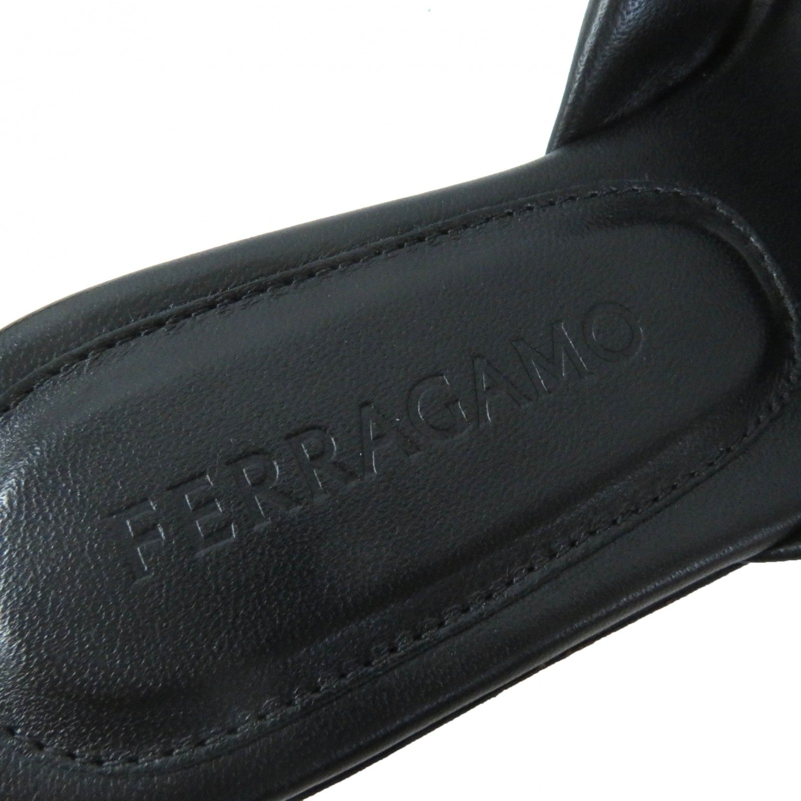 Ferragamo ALRAI Logo Slide Sandals Leather