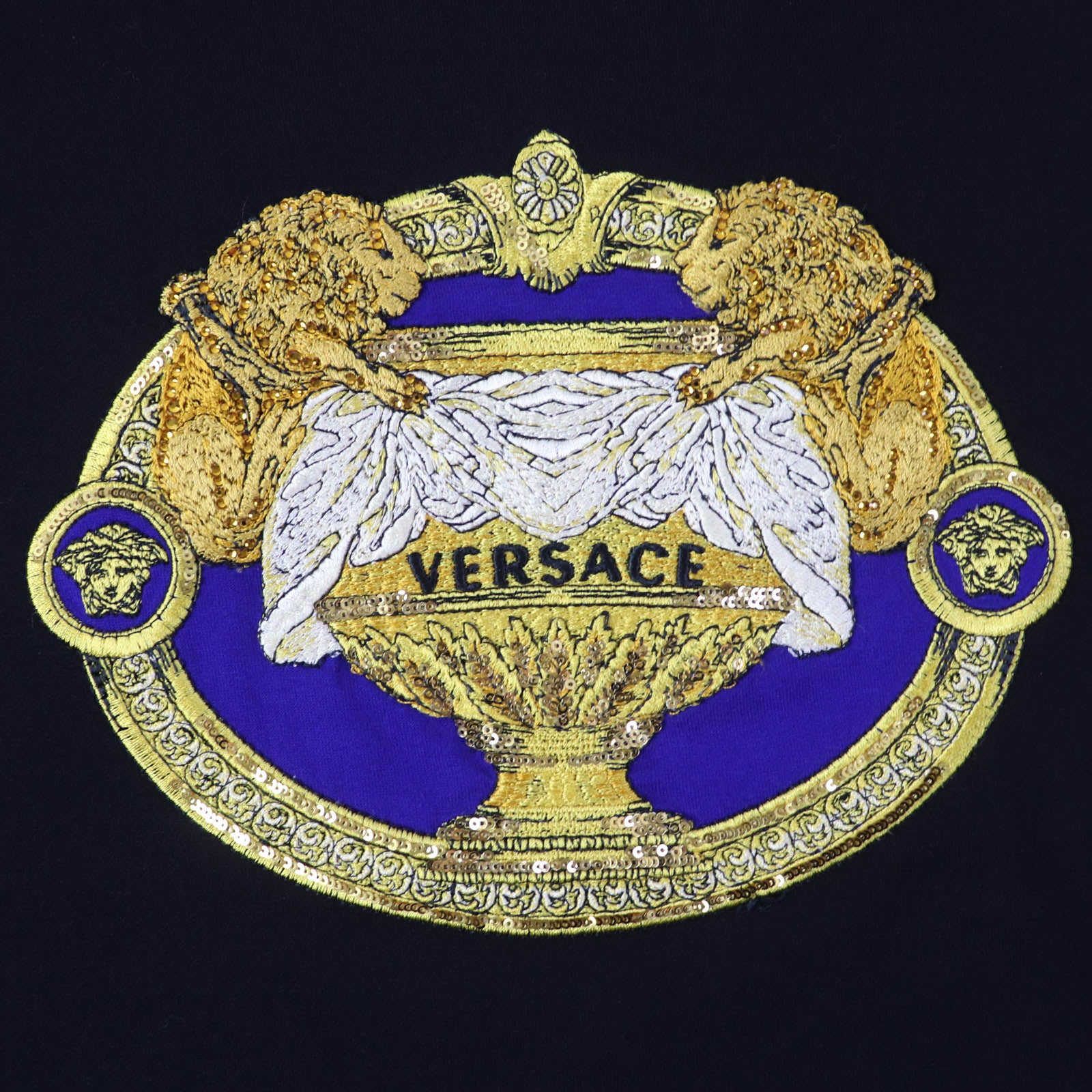 Versace Medusa Sequins T-shirt L Black