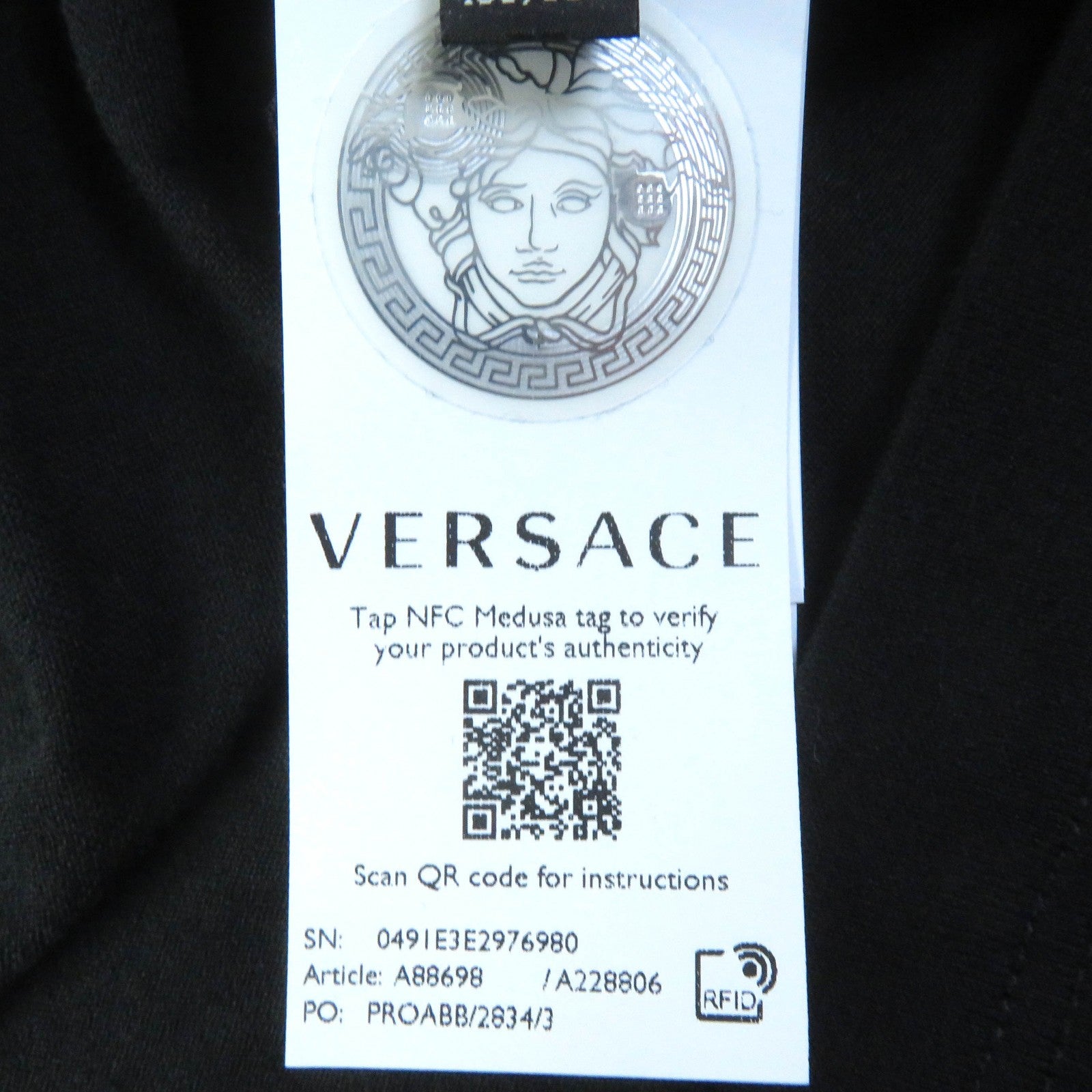 Versace Medusa Sequins T-shirt L Black