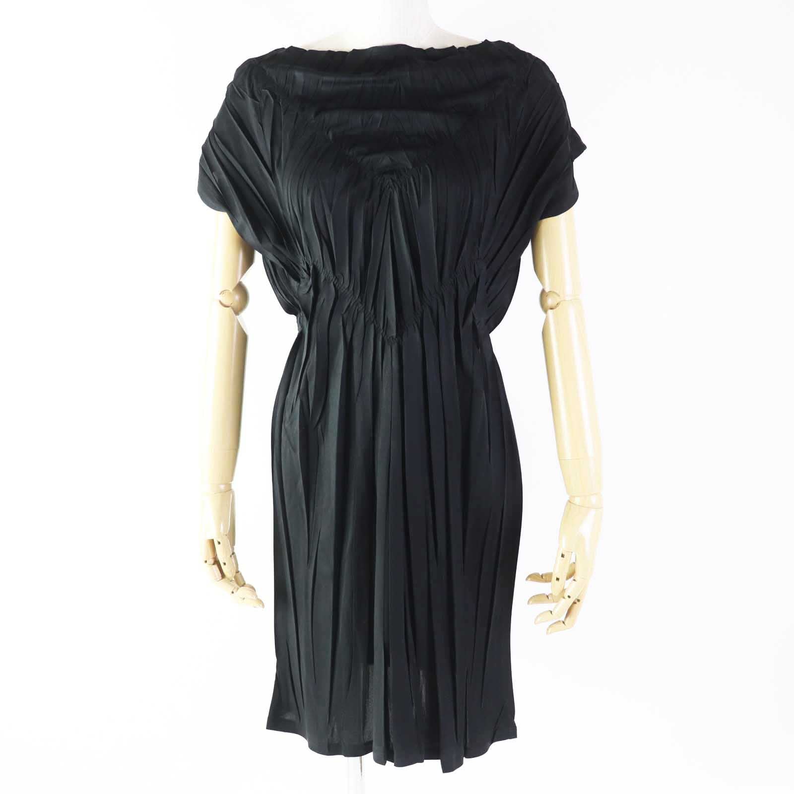 Issey Miyake Cowl Neck Pleated Dress