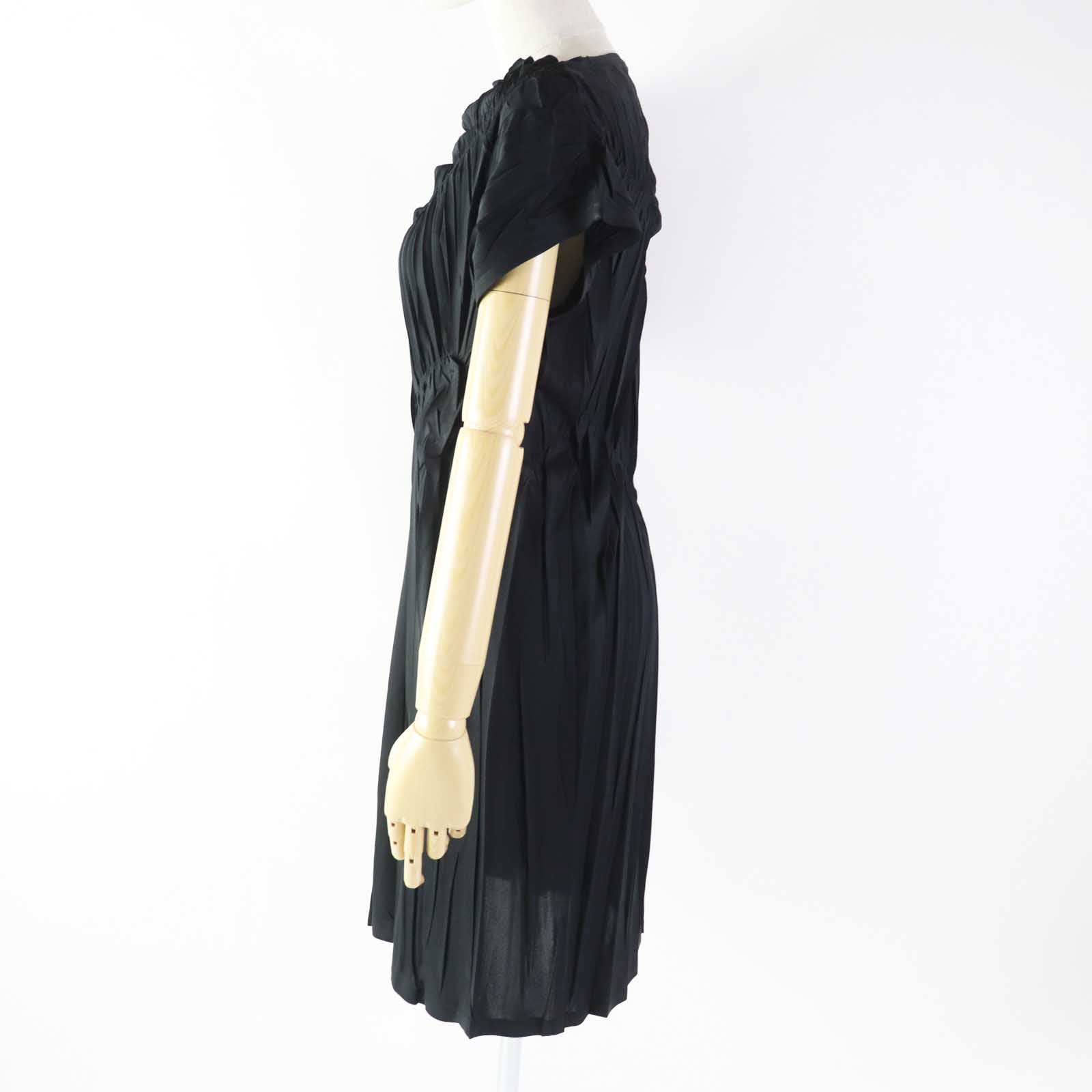 Issey Miyake Cowl Neck Pleated Dress