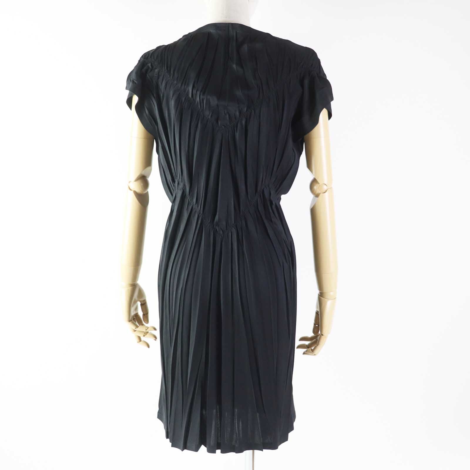 Issey Miyake Cowl Neck Pleated Dress