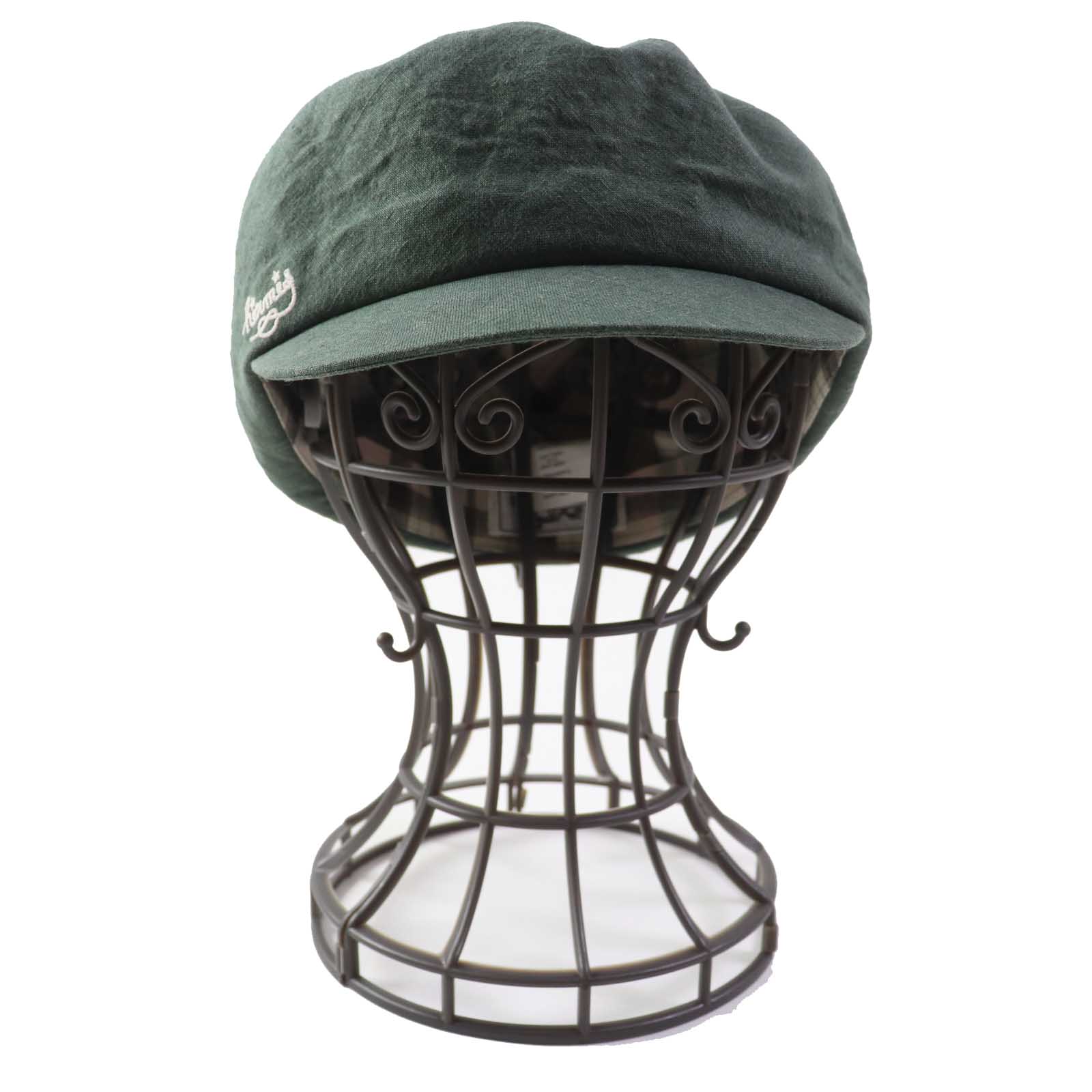 HERMES Linen Logo Embroidery Casquette Hat