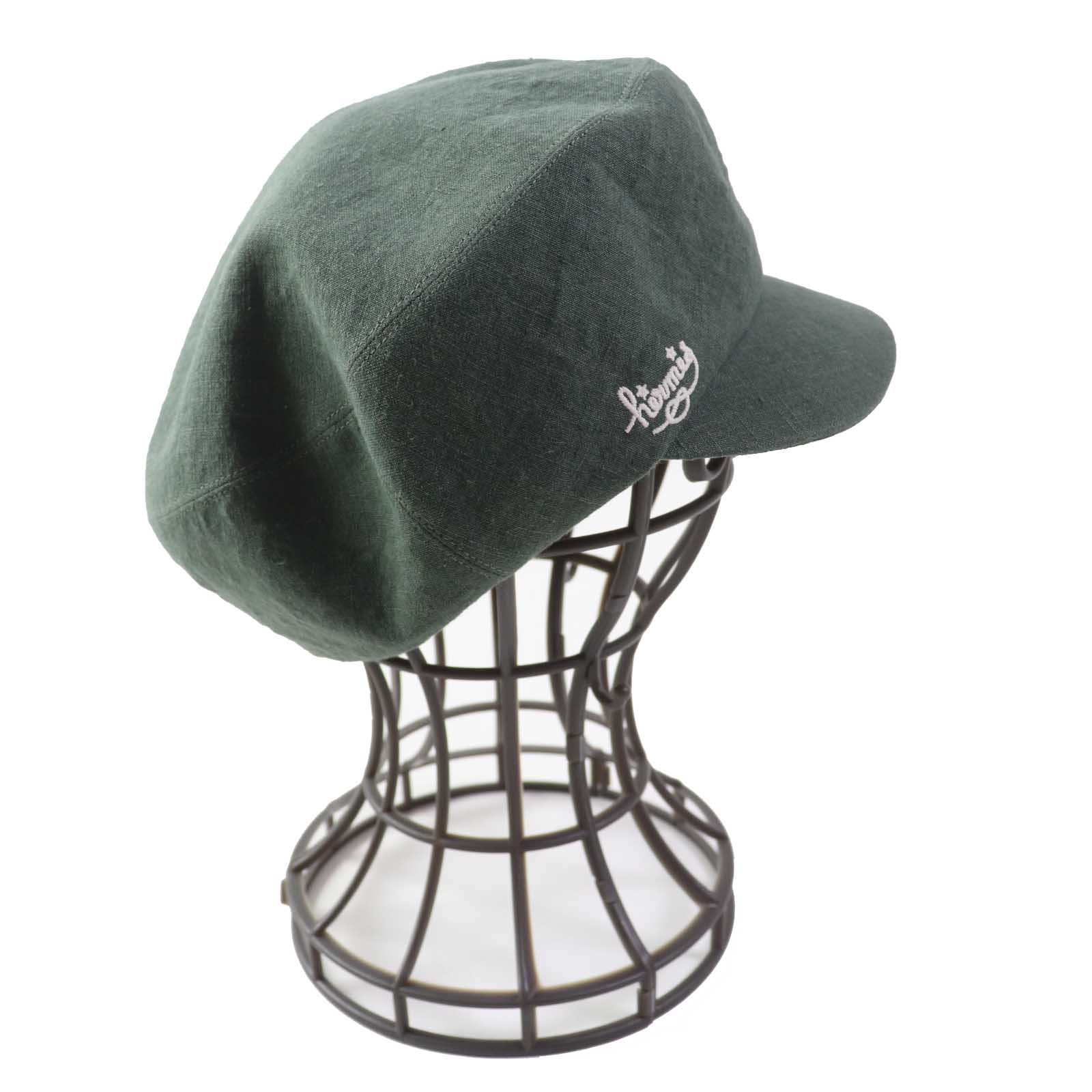 HERMES Linen Logo Embroidery Casquette Hat