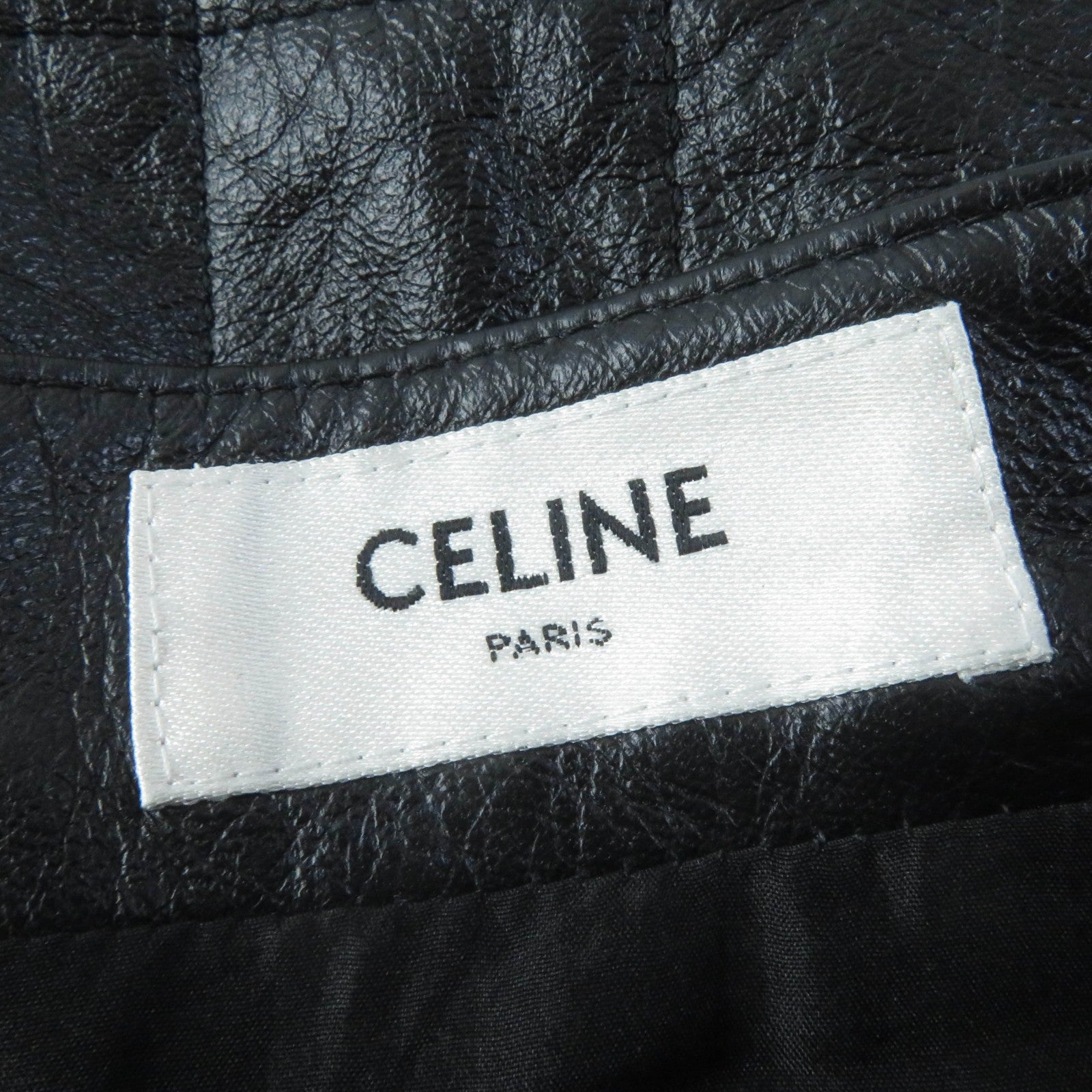 Celine Quilted Leather Mini Skirt with Metal Logo