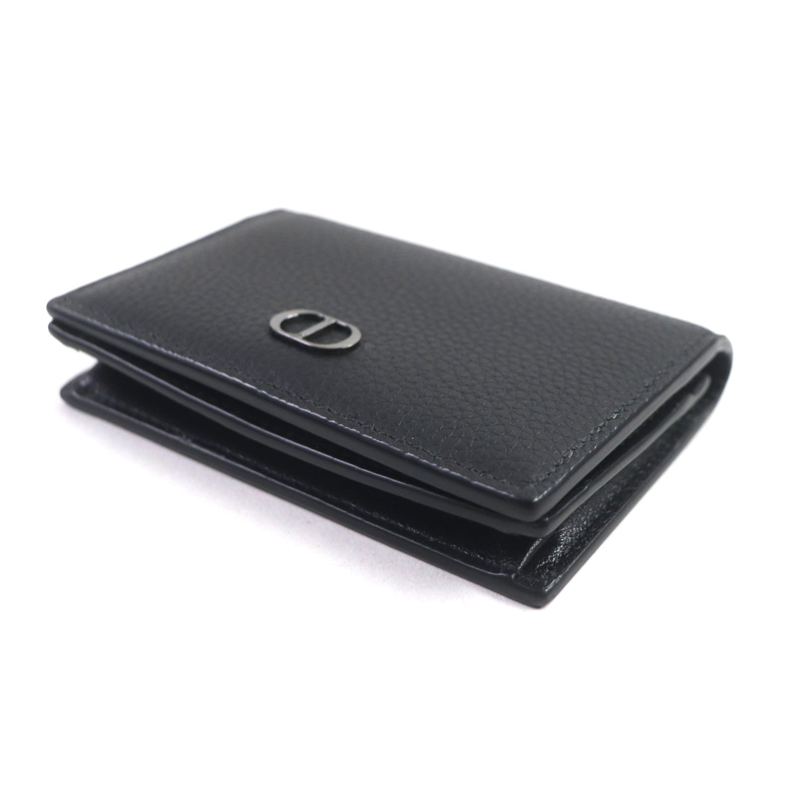 Dior Leather CD Logo Metal Card Holder