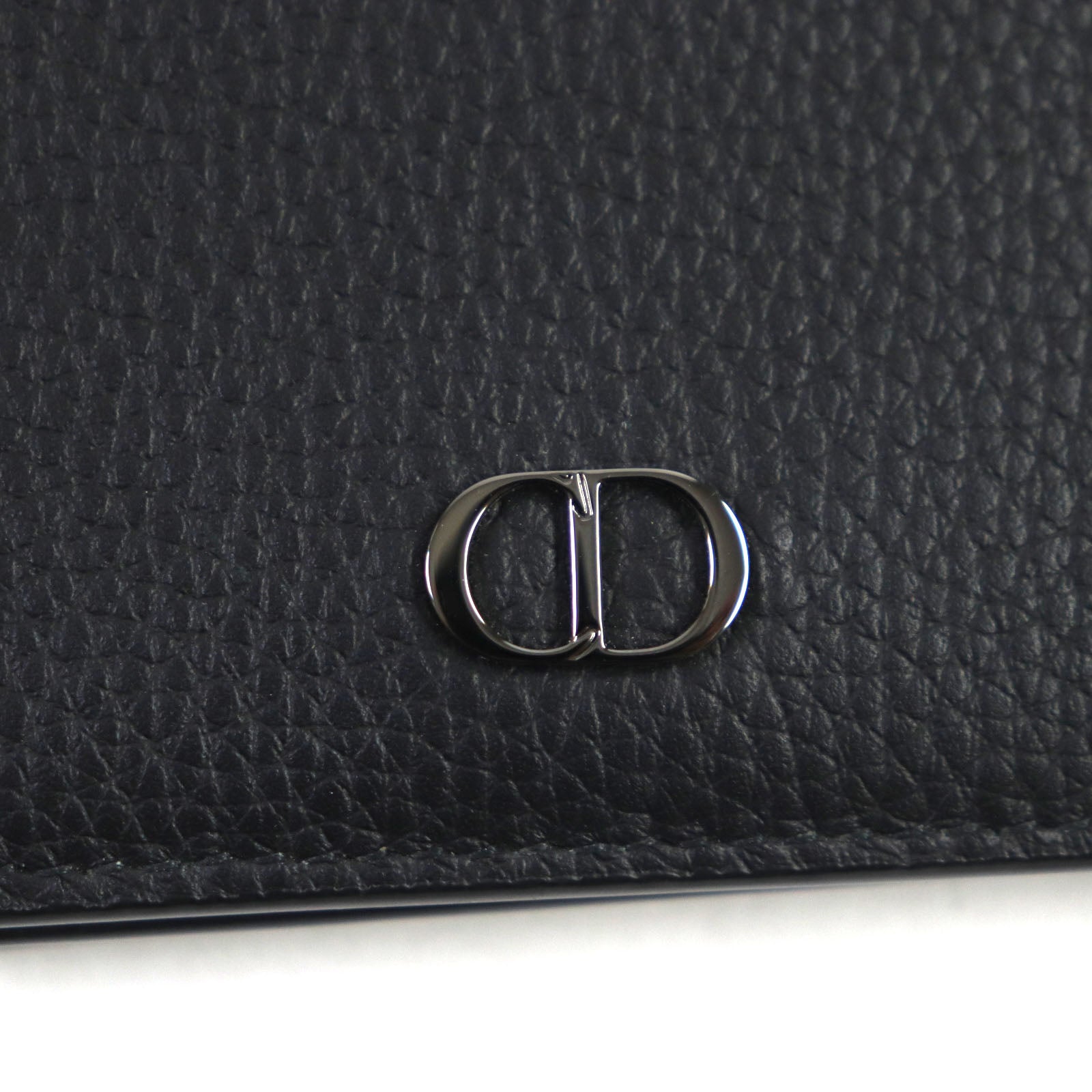 Dior Leather CD Logo Metal Card Holder