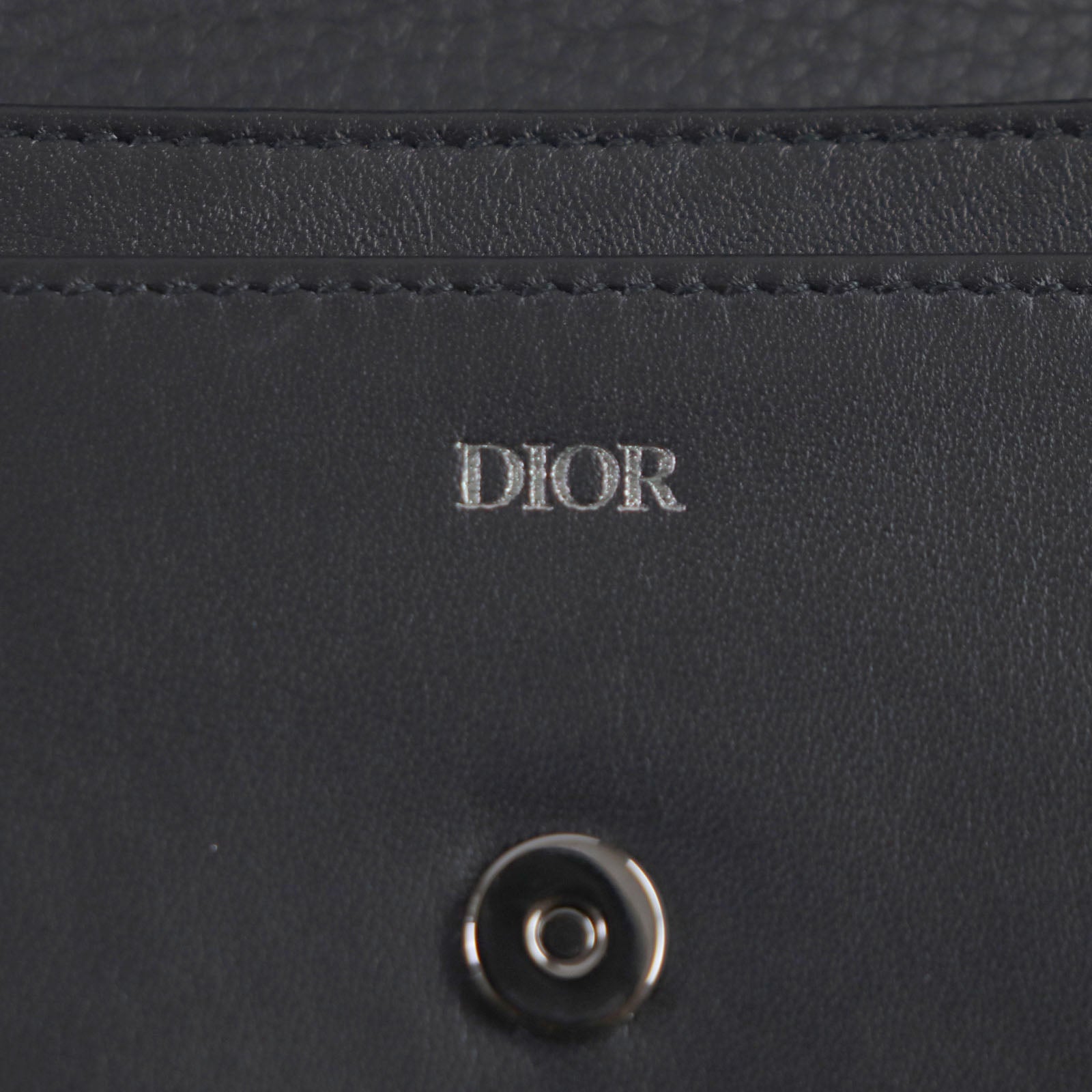 Dior Leather CD Logo Metal Card Holder