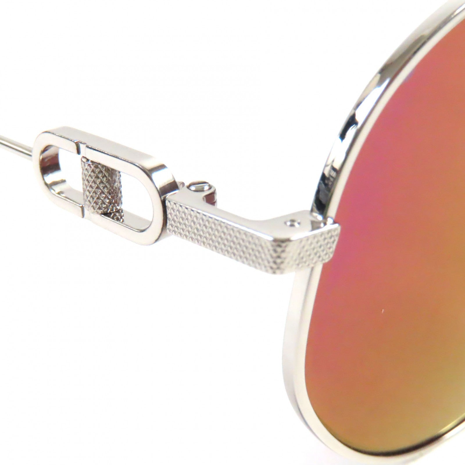 Dior CD Link A1U Round Sunglasses Silver Black