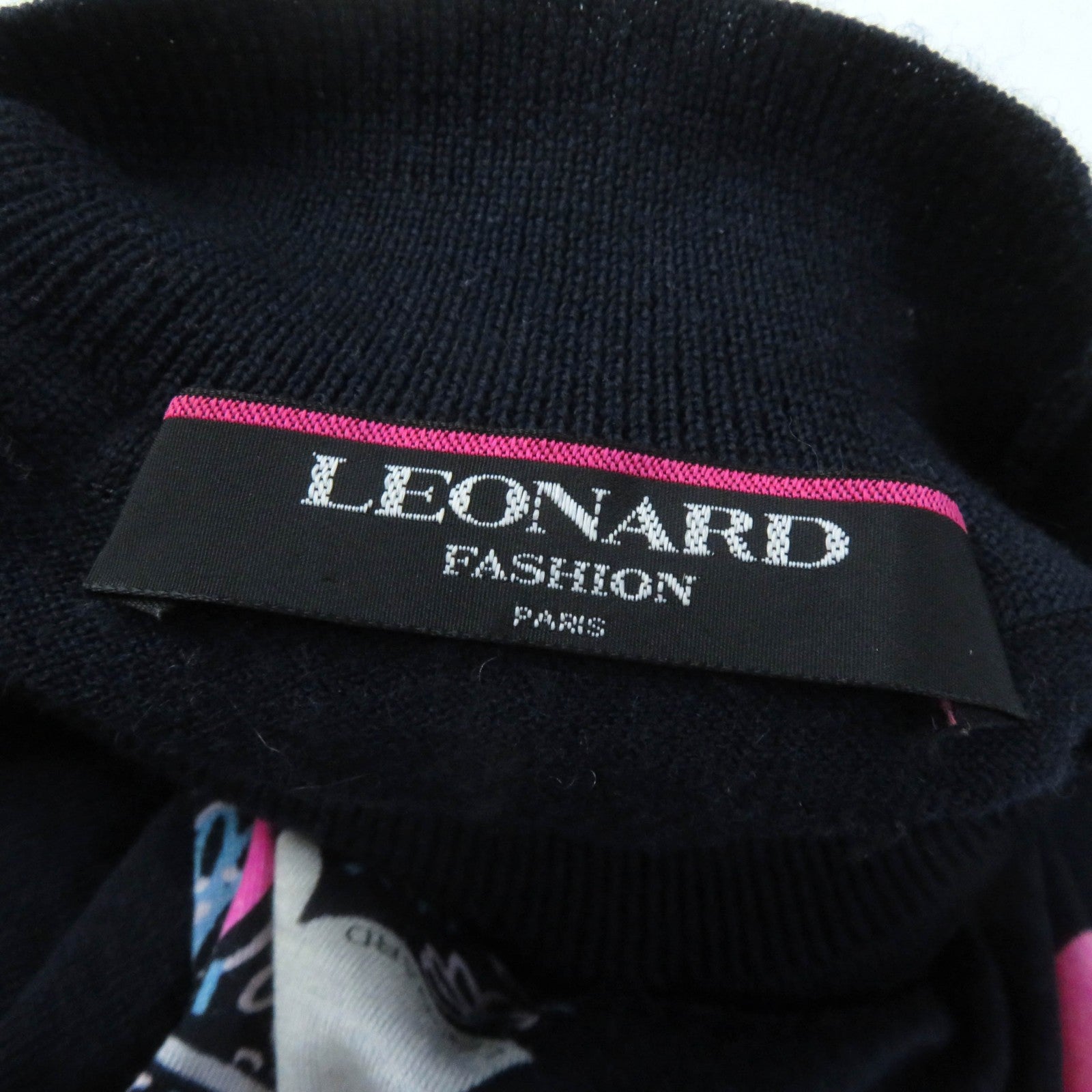 LEONARD FASHION Wool Silk Blend High Neck Knit