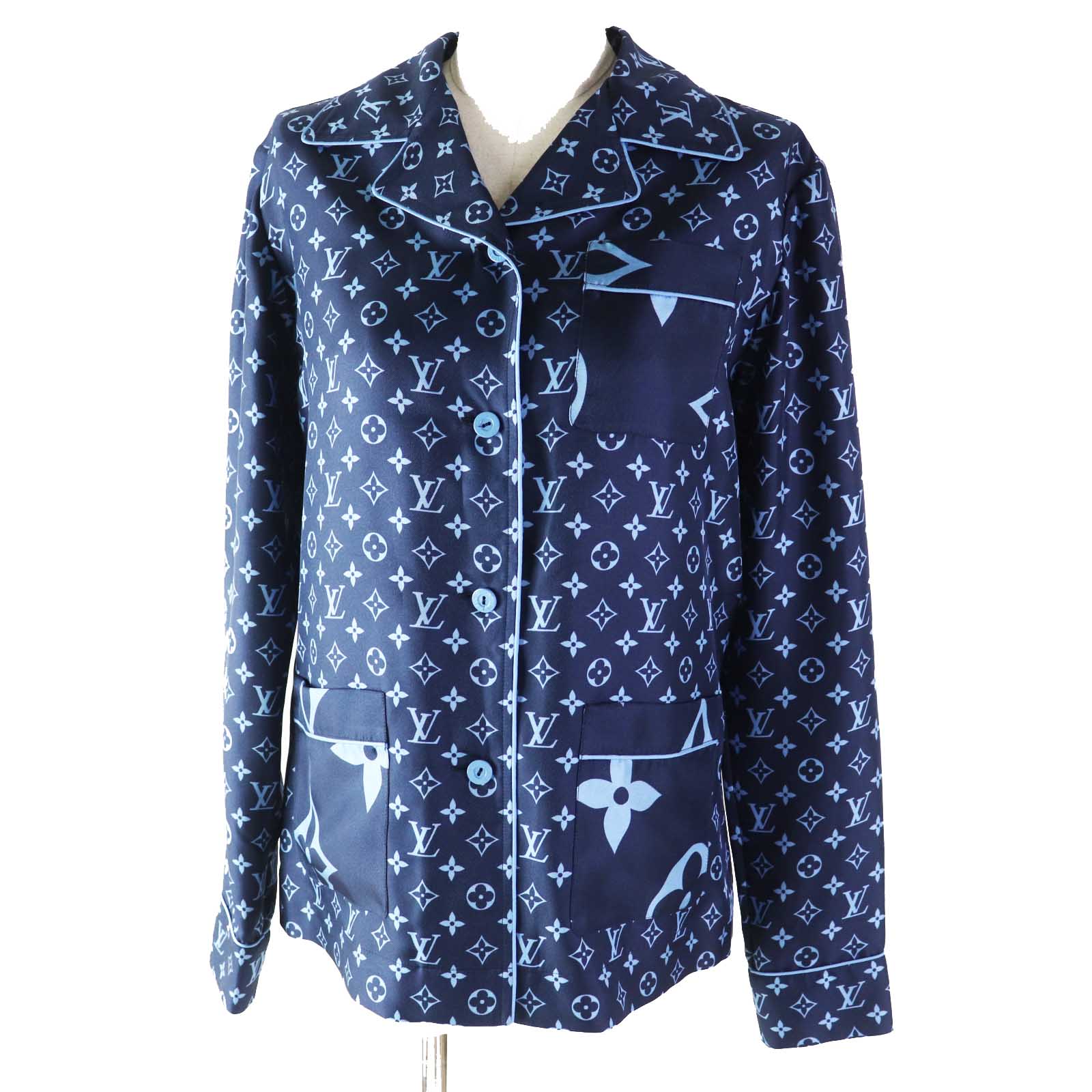 Louis Vuitton Silk Monogram Pajama Shirt