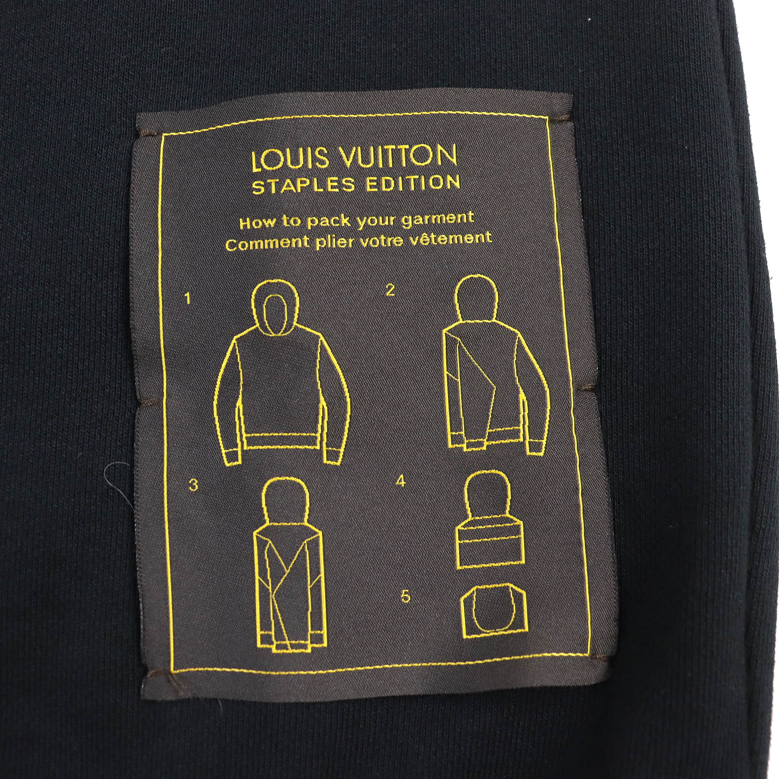 Louis Vuitton Cotton Hoodie Pullover Black L