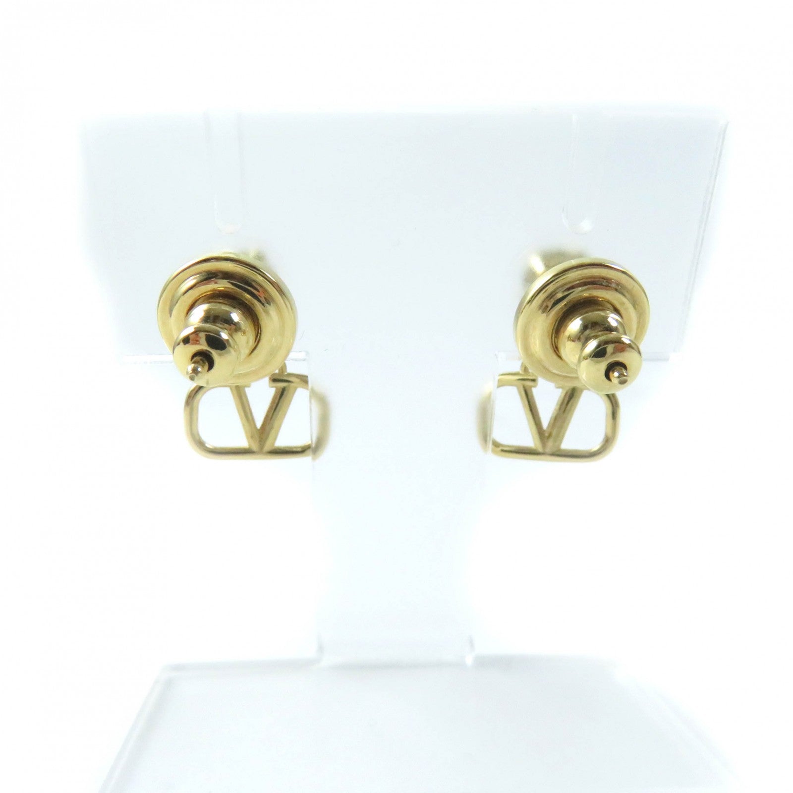 Valentino Swarovski V Logo Crystal Earrings