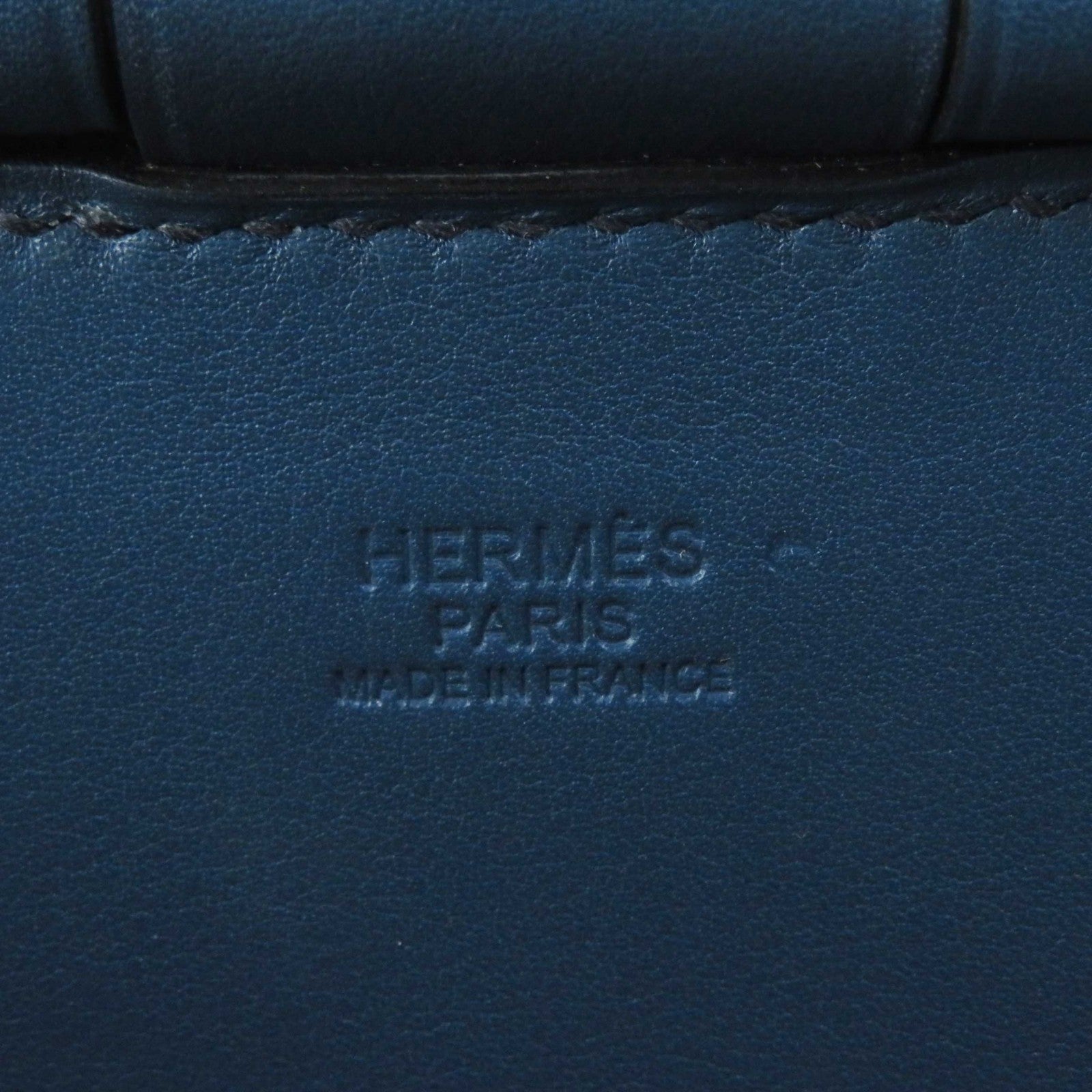 Hermes Swift Fishing Basket Shoulder Bag Blue